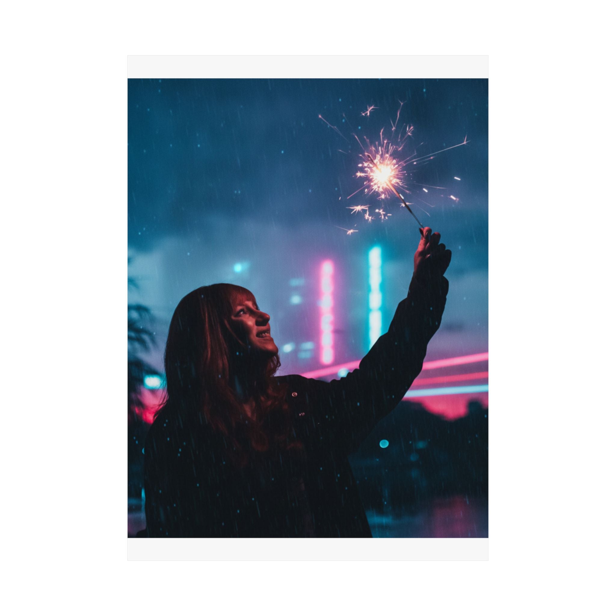 Neon Noir — Person — Matte Poster