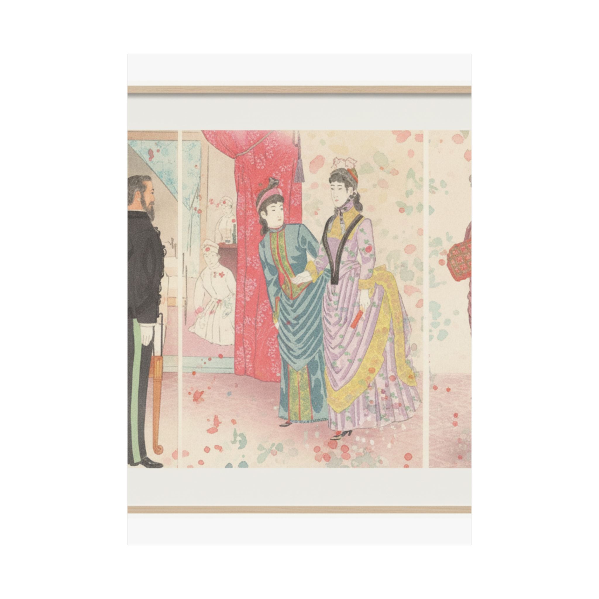 Watercolor — Illustration Of The Empress Visiting A Field Hospital [In Hiroshima] (Yasen Byōi — Matte Poster