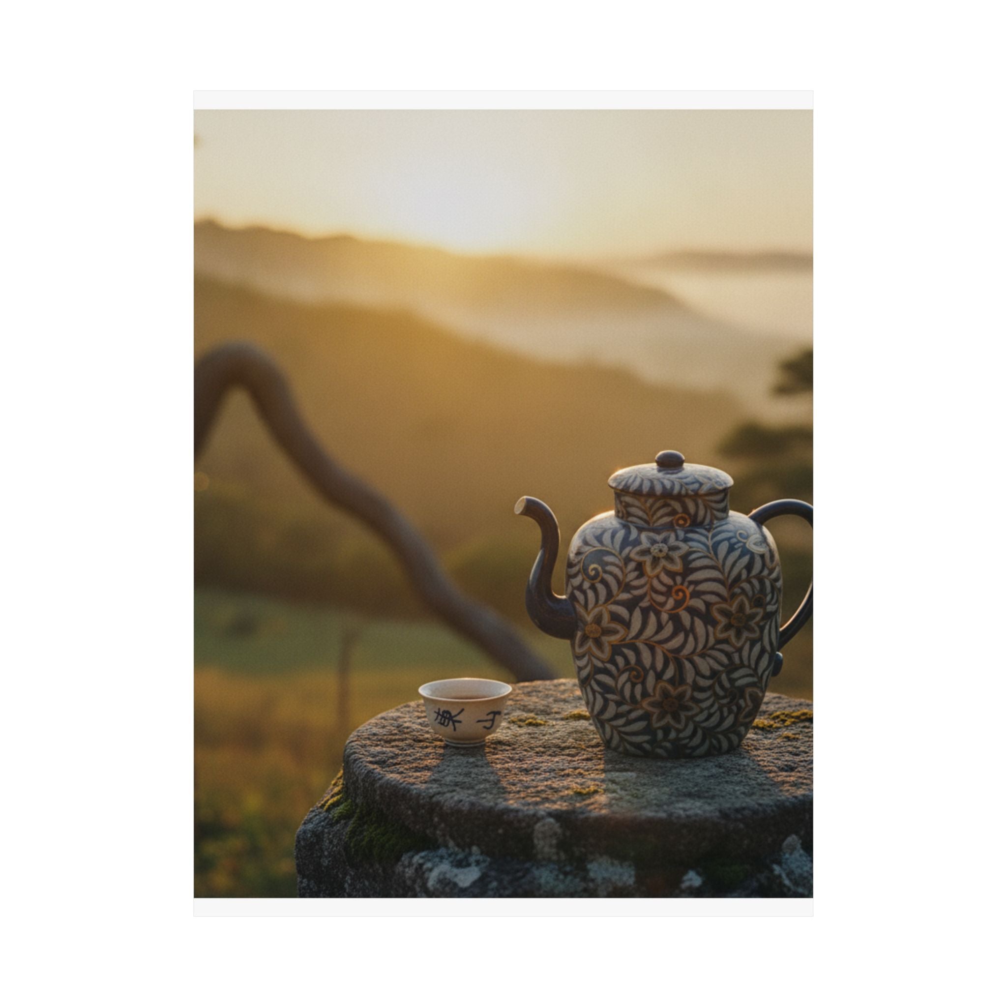 Scenic Nature — Wine Pot And Cup — Matte Poster