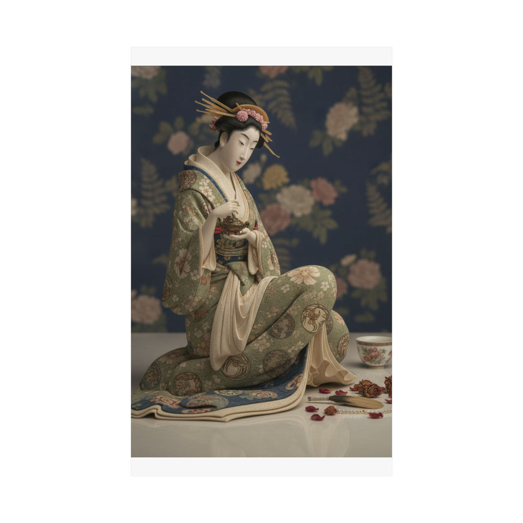 Product Marketing — Konosato Of Takeya Seated, Holding An Incense Burner — Matte Poster
