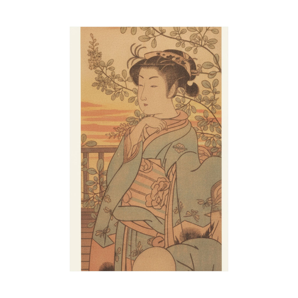Southern Sunset — A Young Lady And Her Boy Servant — Matte Poster
