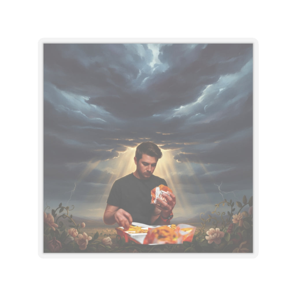 Dramatic Storm — Person — Kiss-Cut Sticker
