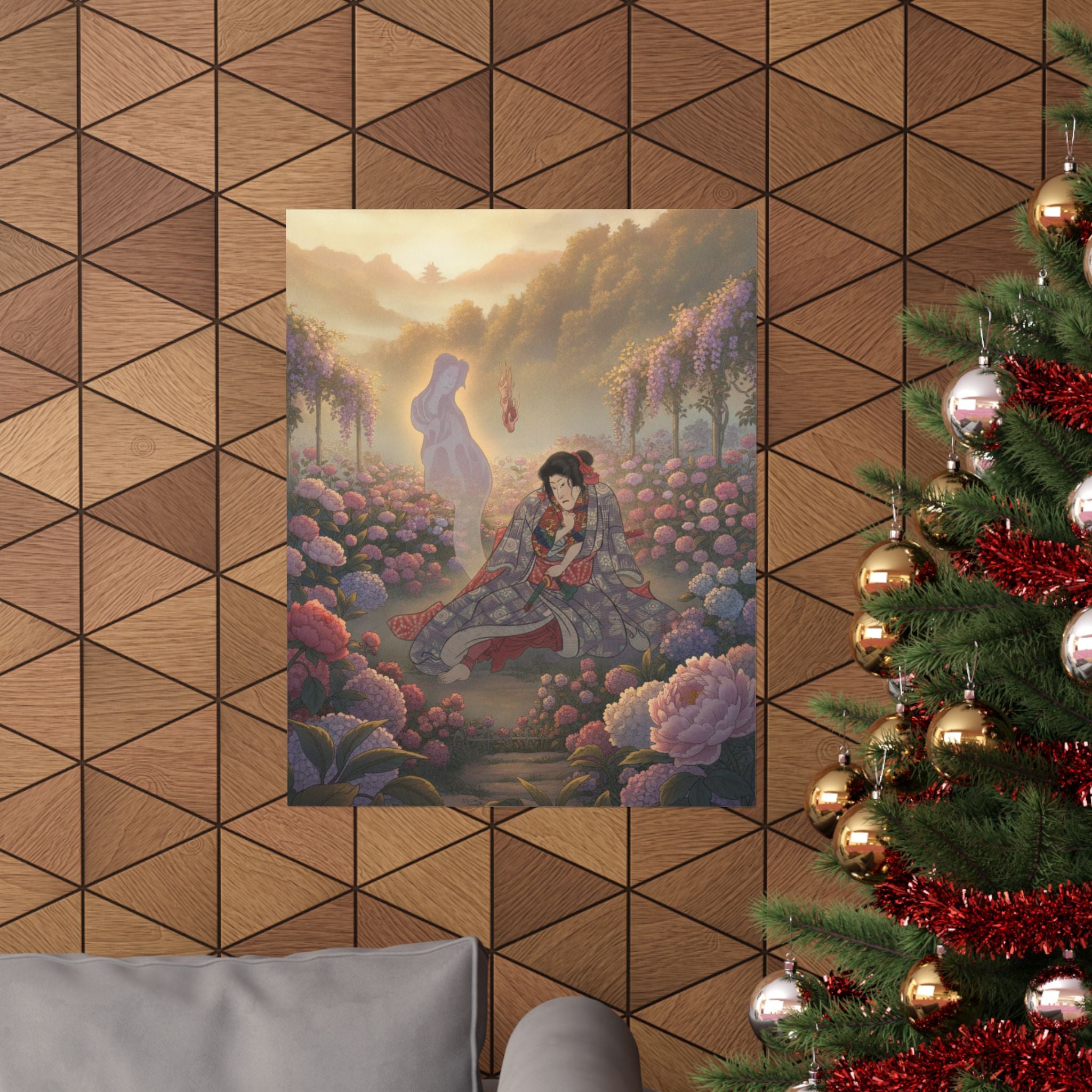 Scenic Nature — Toriyama Akinari Terutada With Ghost; (The Lavender Chapter) — Matte Poster