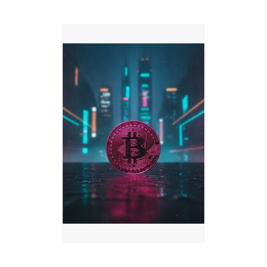 Neon Noir — Coin — Matte Poster