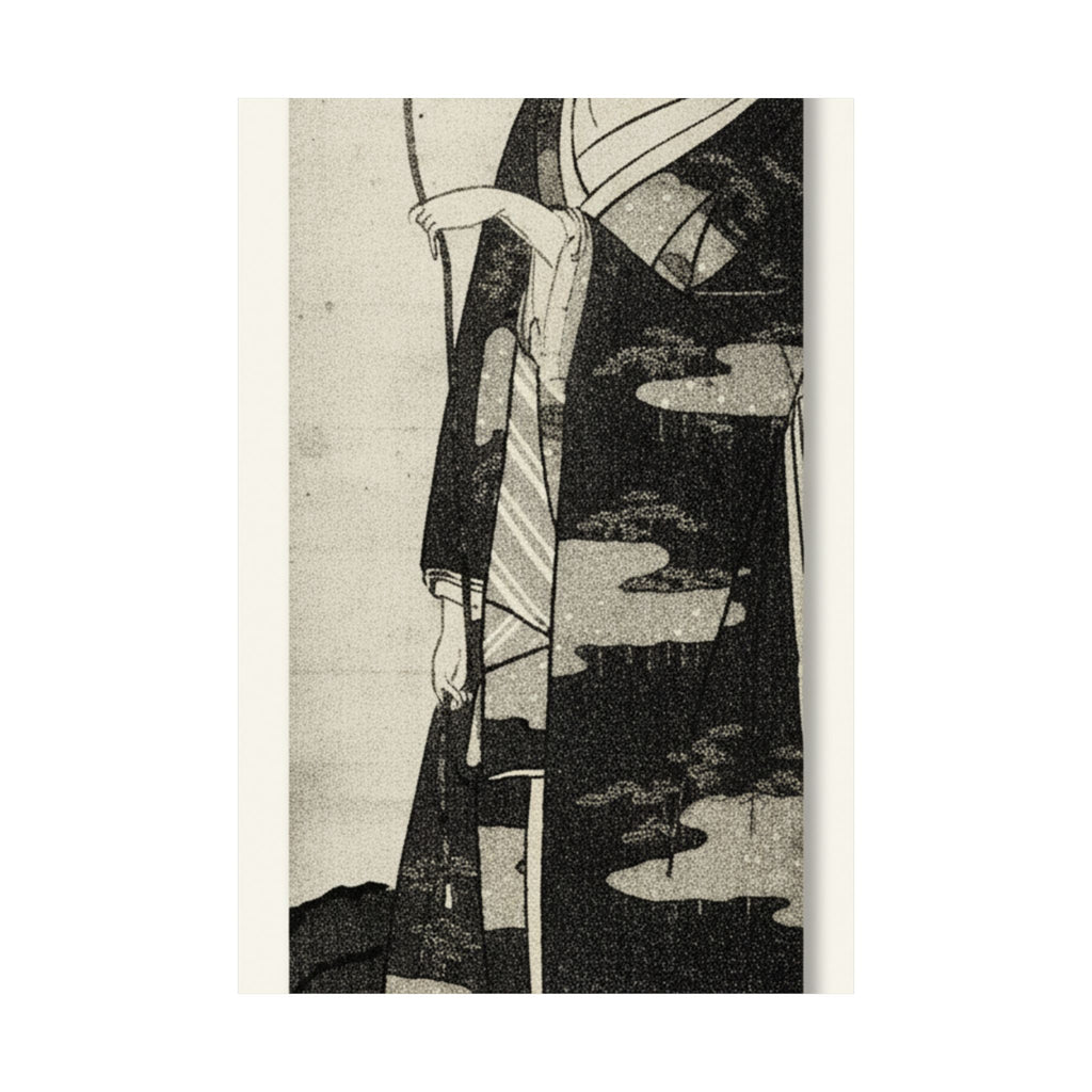 Ecommerce Main — A Woman Playing With A Monkey Which Has Climbed A Tree — Matte Poster