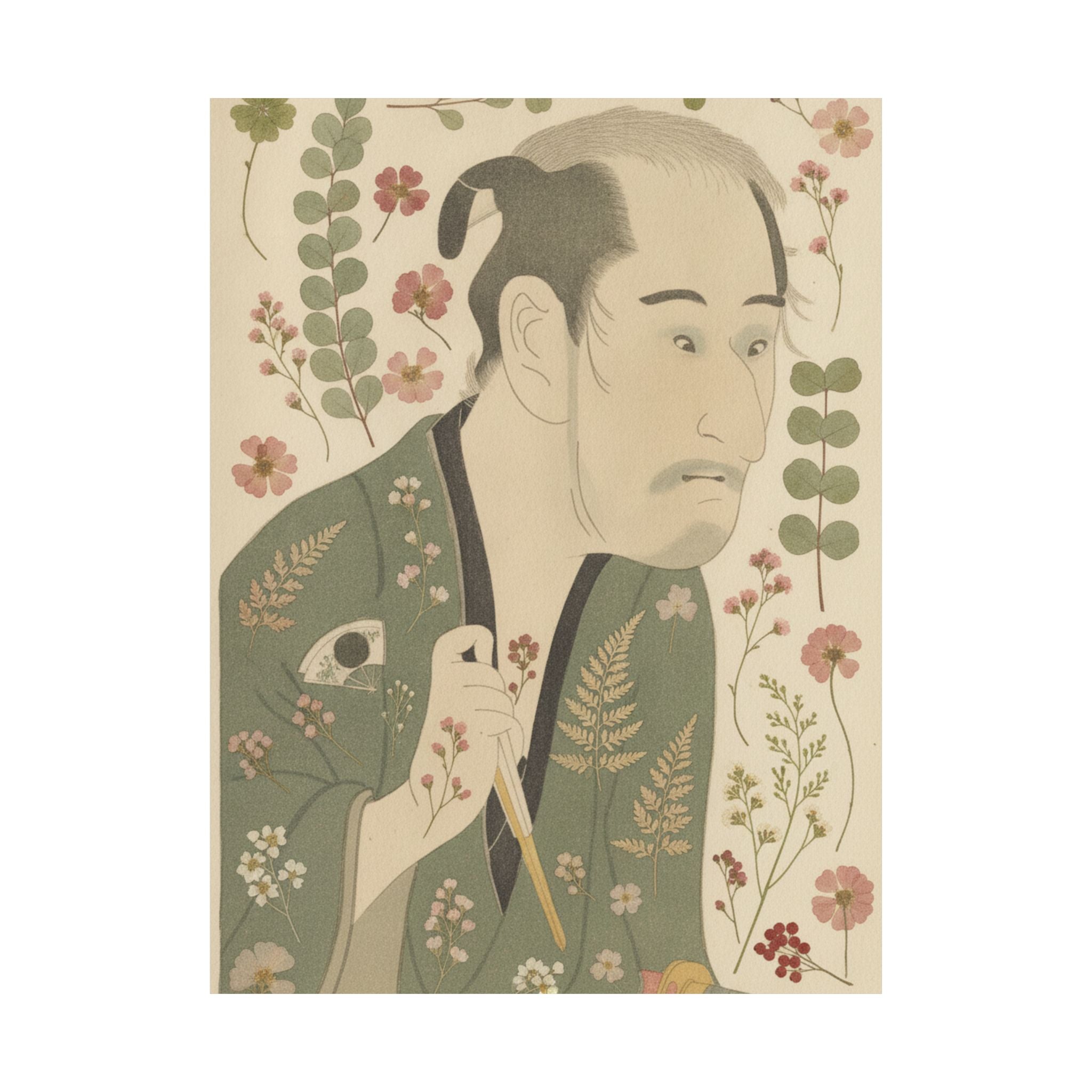 Botanical — The Actor Onoye Matsusuke As A Ronin — Matte Poster