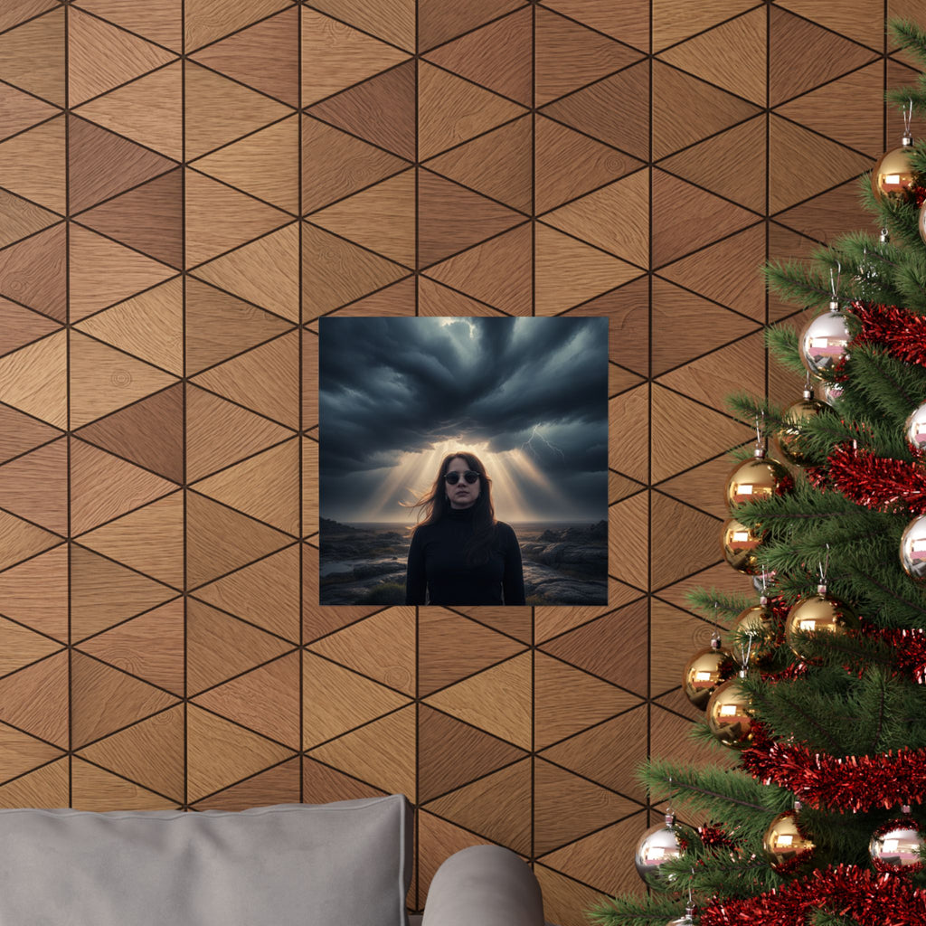 Dramatic Storm — Person — Matte Poster