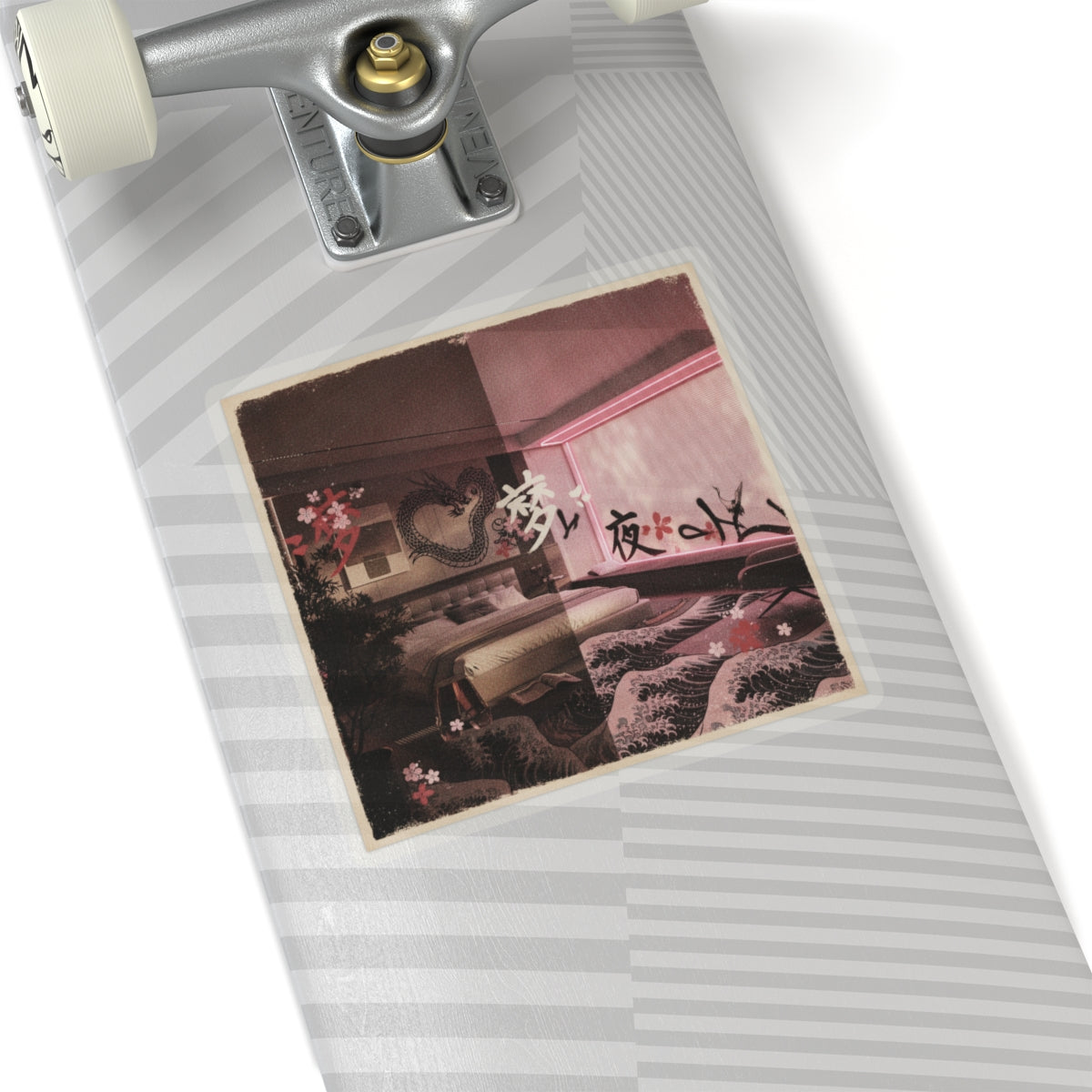 Japanese Street — Bedroom — Kiss-Cut Sticker