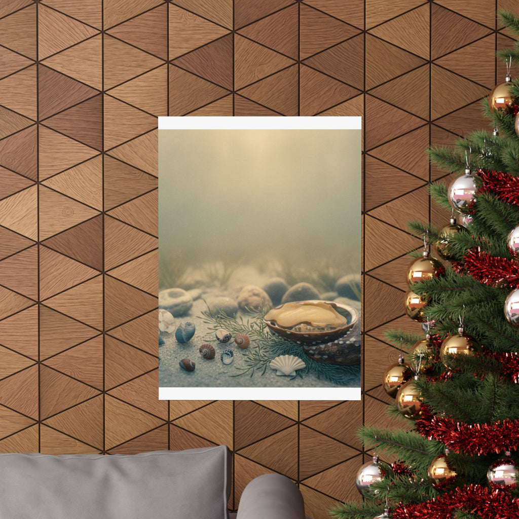 Scenic Nature — Shells Under Water — Matte Poster