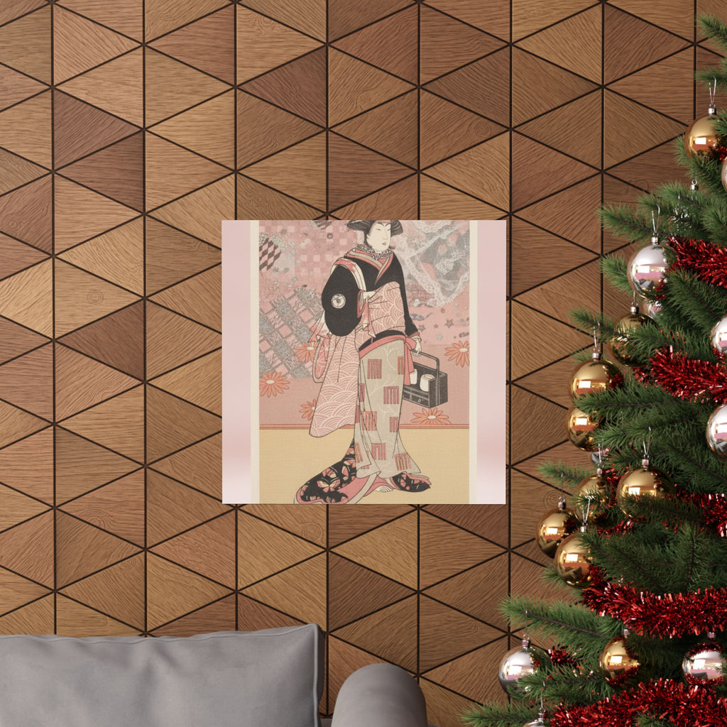 Product Marketing — The Actor Iwai Hanshiro Iv As A Woman In A Black Kimono — Matte Poster