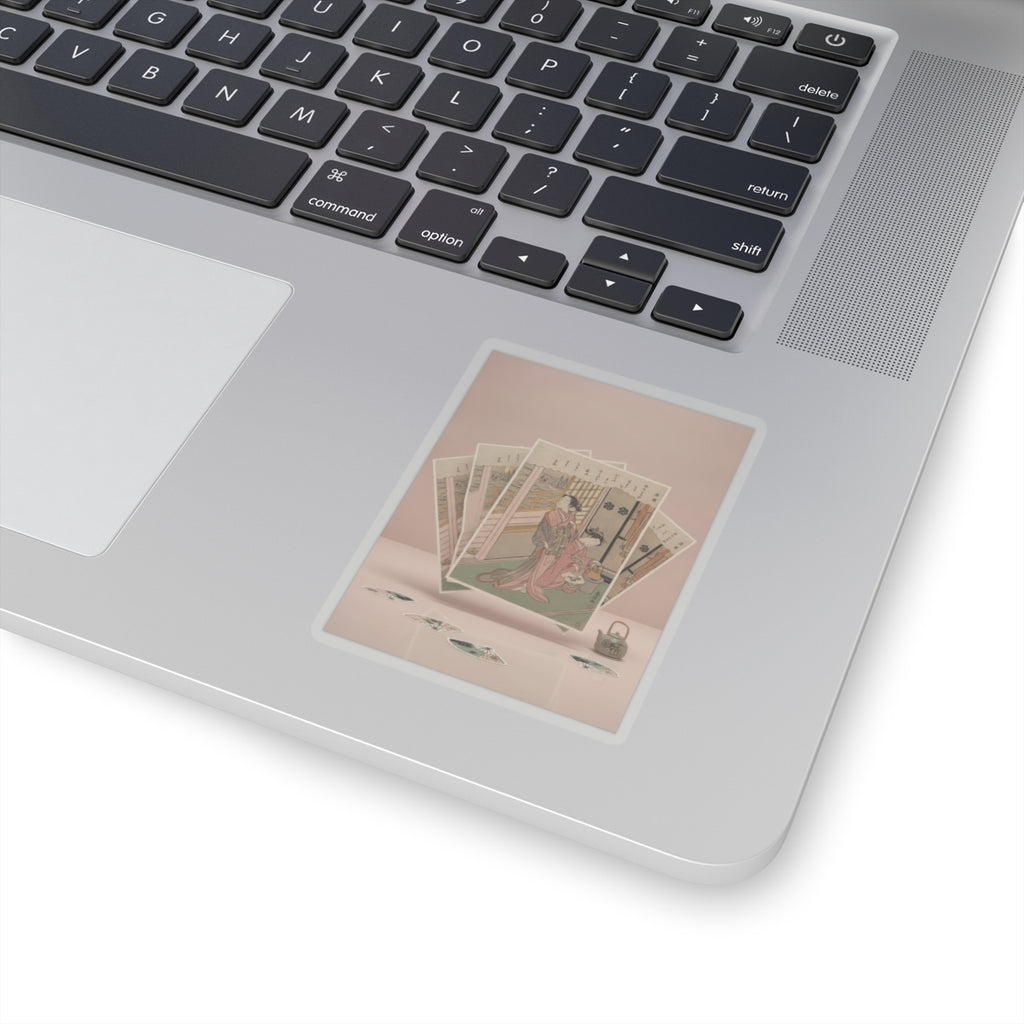 Product Marketing — Waves On Moonlight — Kiss-Cut Sticker