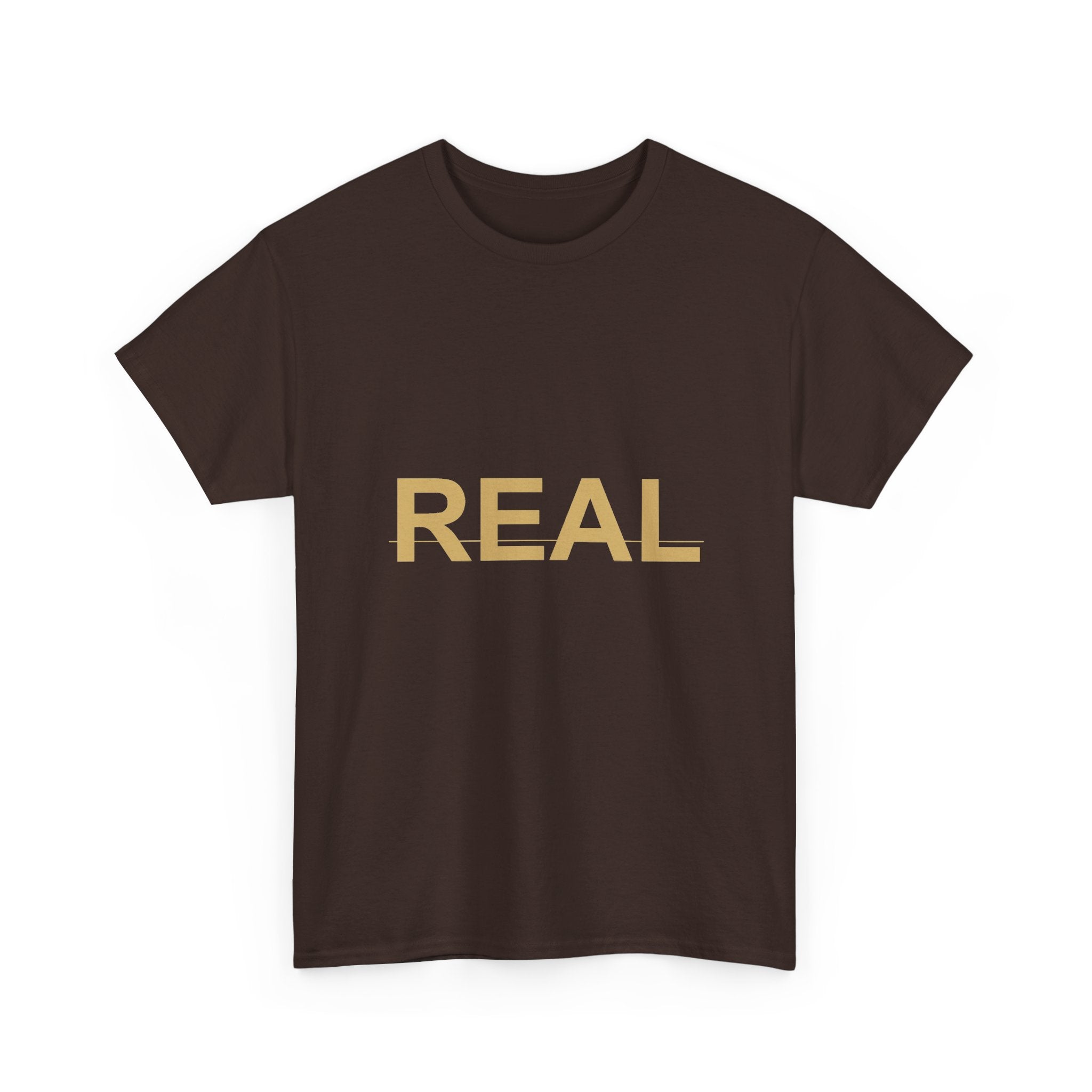REAL Bold Gold Lettering Minimal Statement Tee