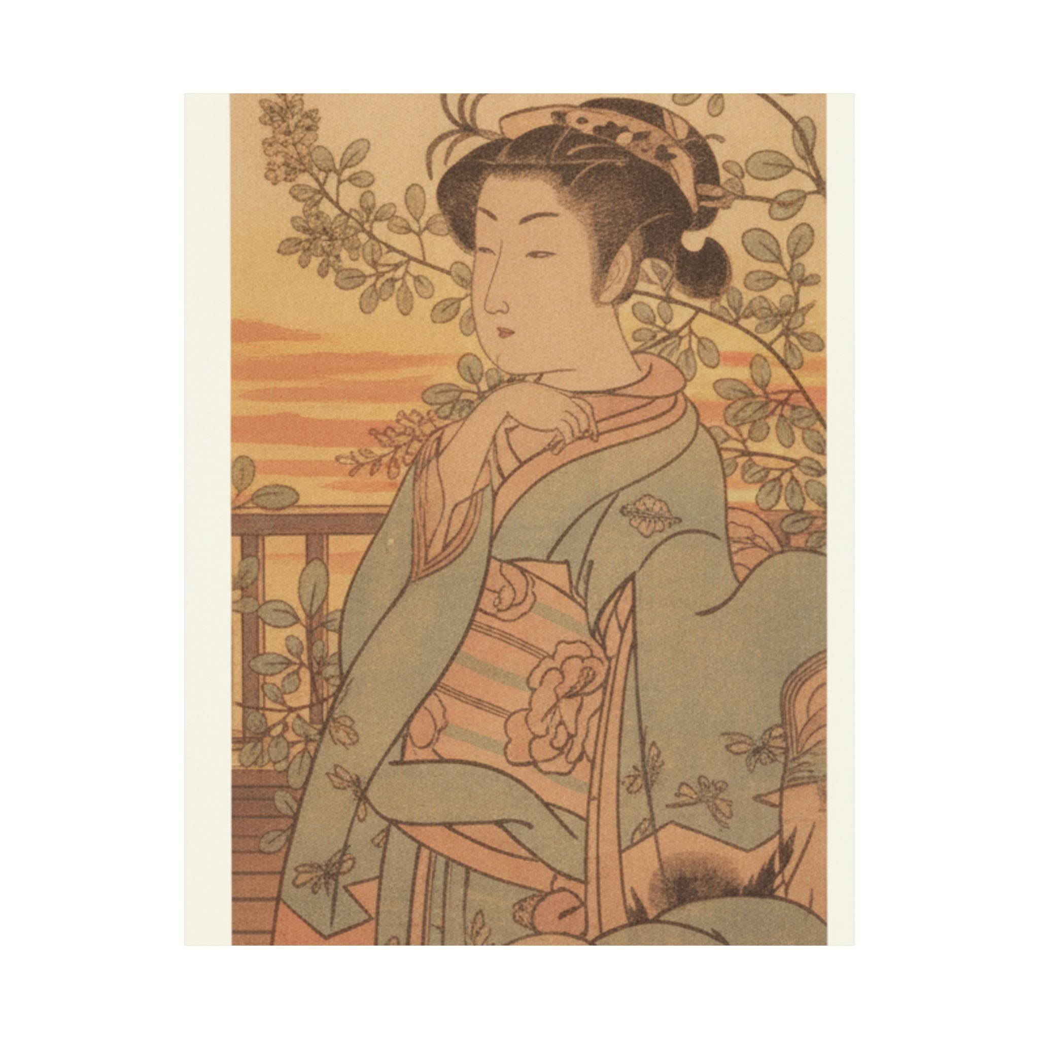 Southern Sunset — A Young Lady And Her Boy Servant — Matte Poster