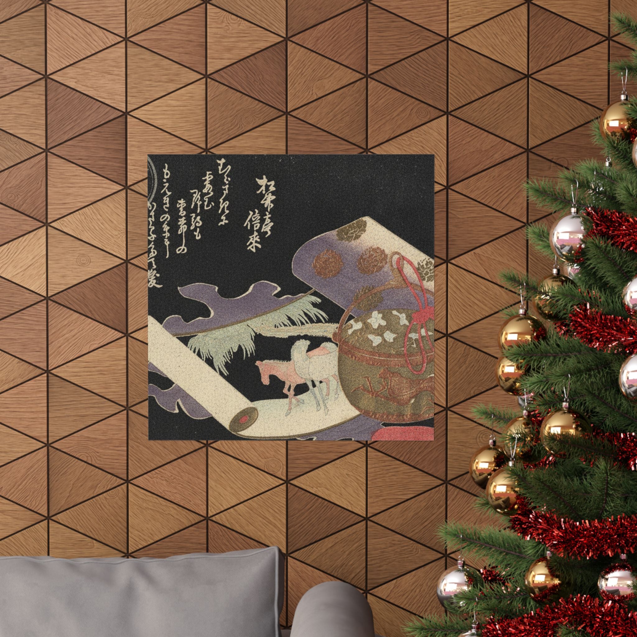 Vintage Bootleg — Scroll Painting Of Horse — Matte Poster