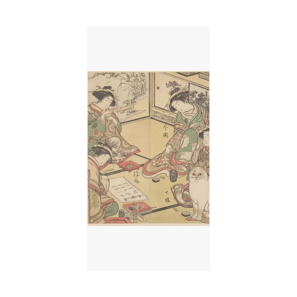 Botanical — Four Oiran Of The House Called Kadokana-Ya Playing The Game Of Ko-Awase (Incense — Matte Poster