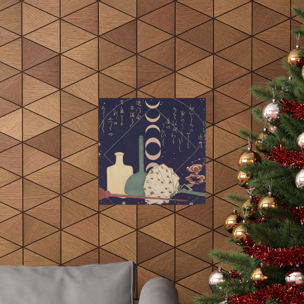 Celestial — Glass-Wares With Plum Blossoms — Matte Poster