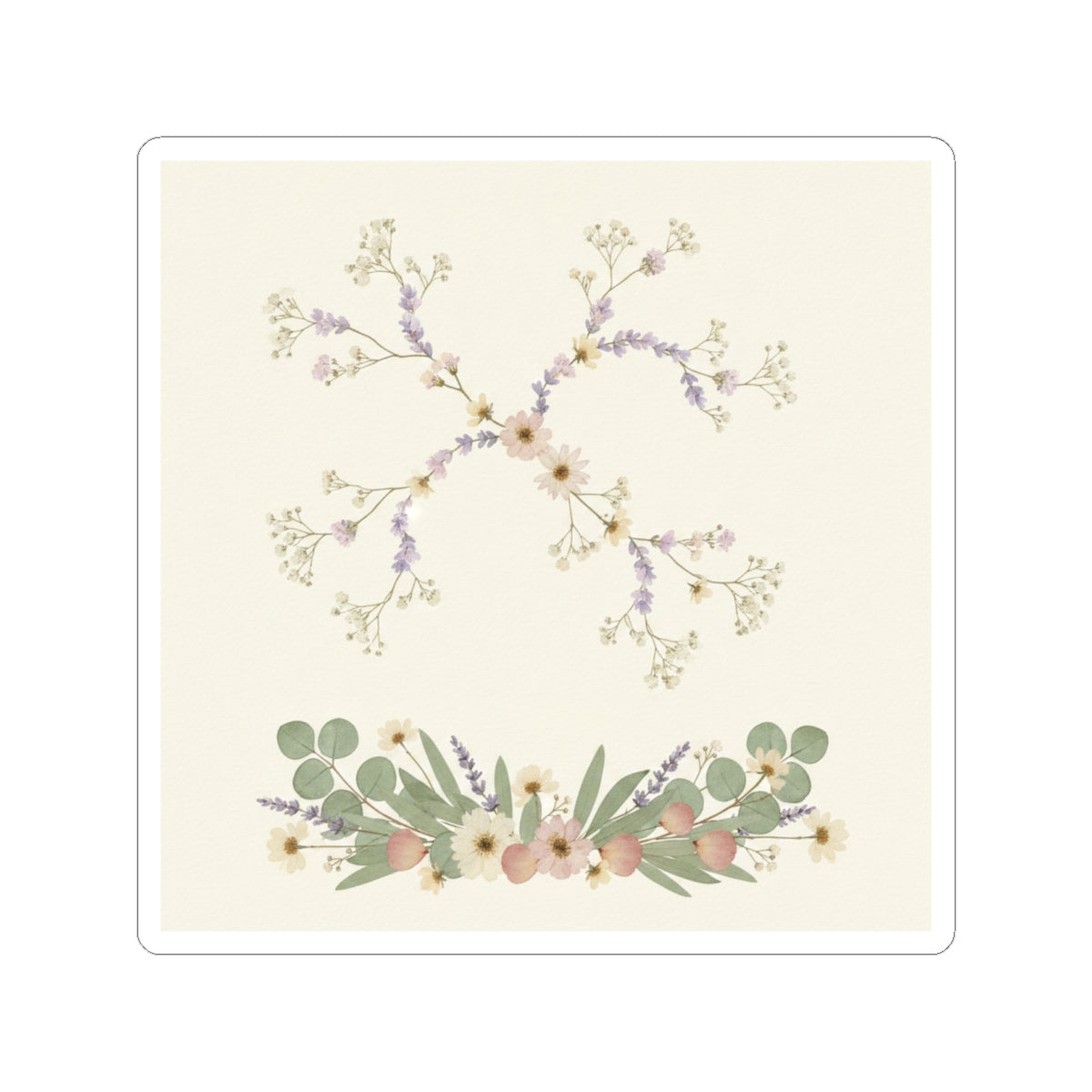 Botanical kiss-cut sticker — product view 3