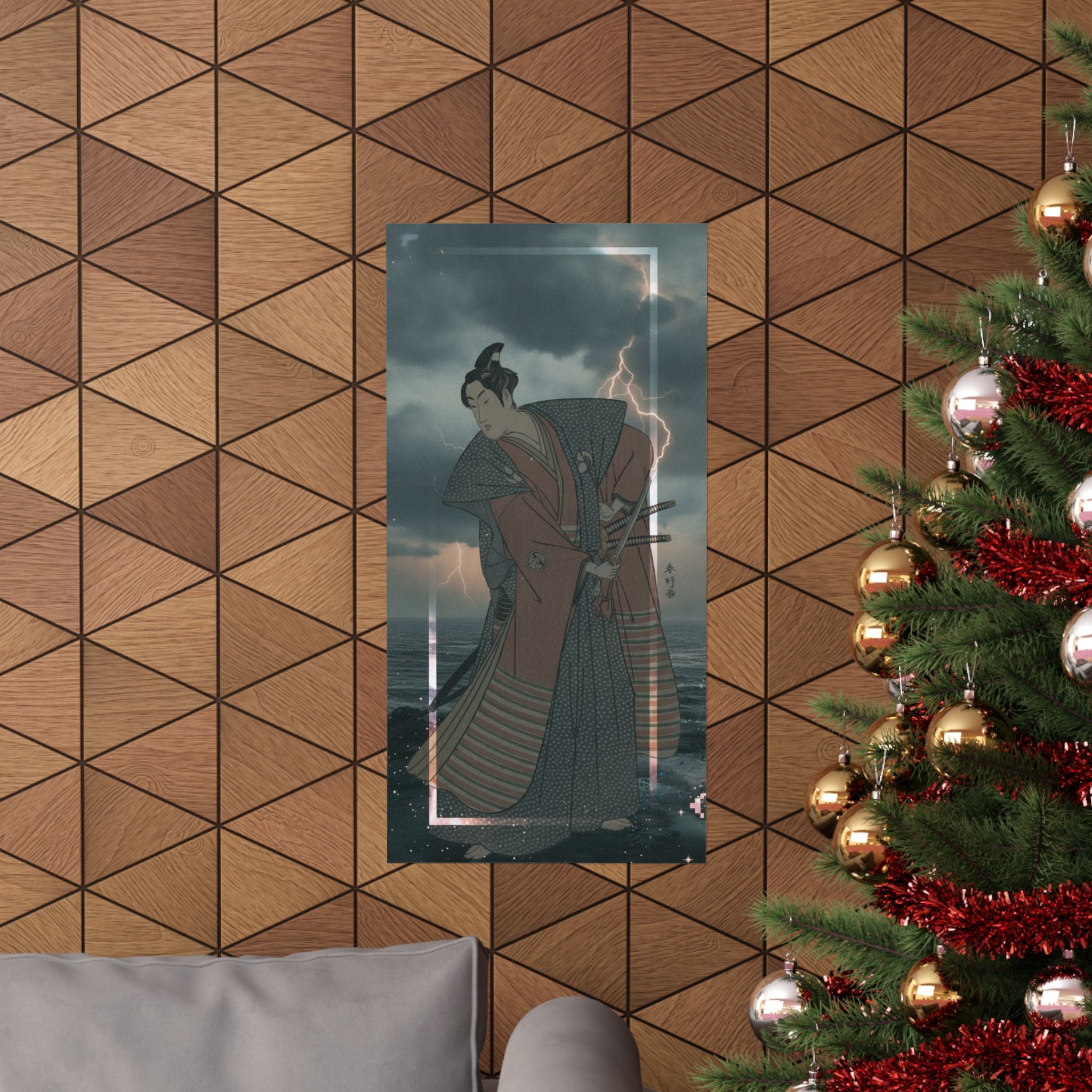 Dramatic Storm — The Third Segawa Kikunojo In The Role Of Oboshi Rikiya — Matte Poster