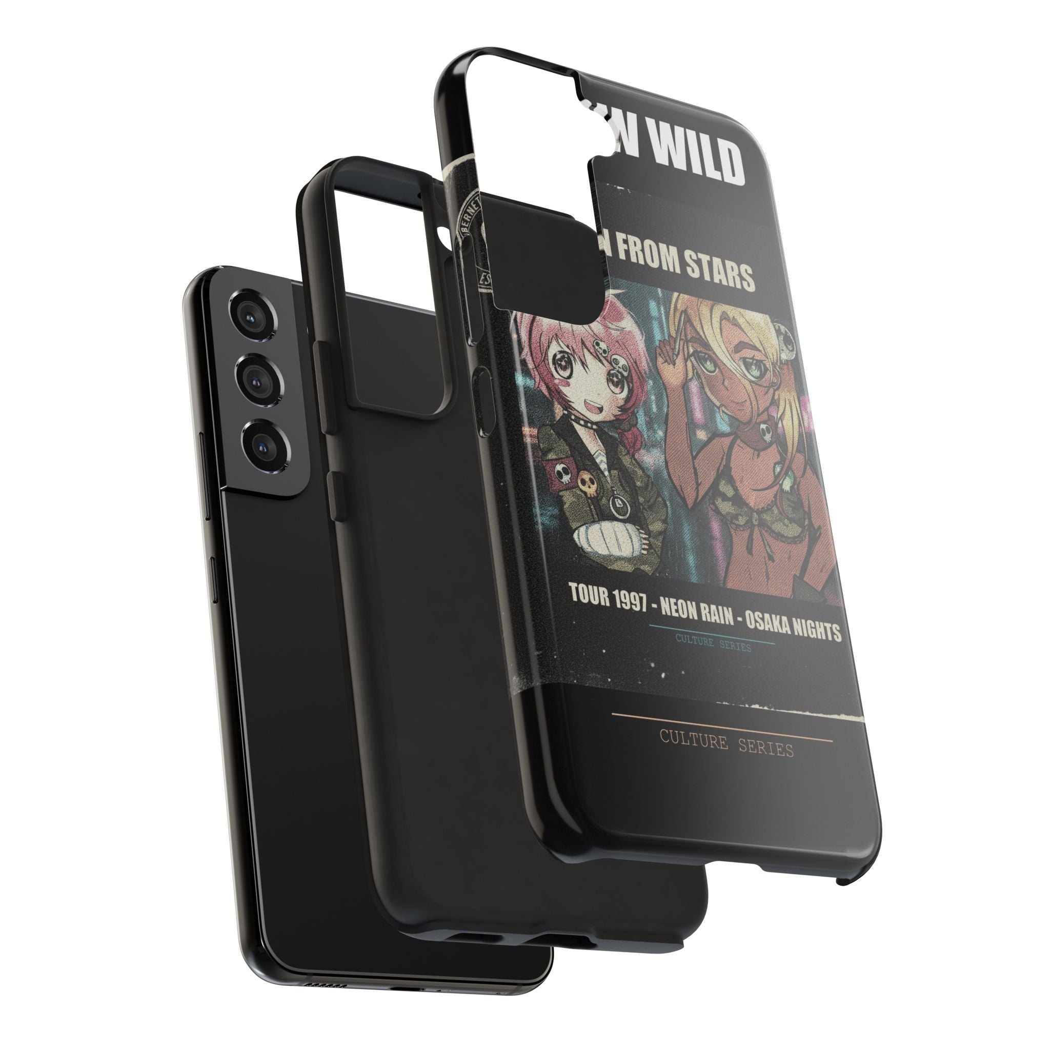 Neon Rain Osaka Nights Anime Tour Poster Phone Case