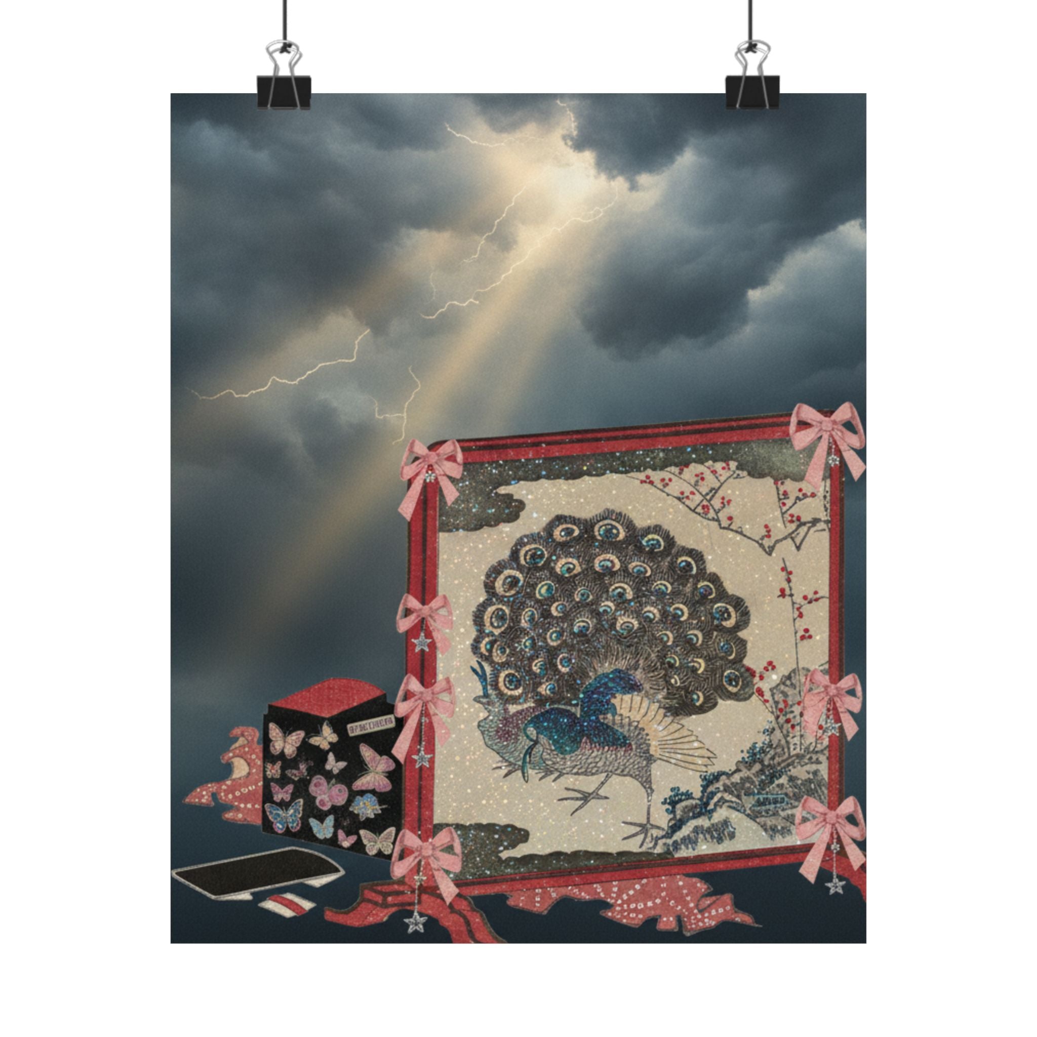 Dramatic Storm — Screen And Lady'S Work-Box — Matte Poster