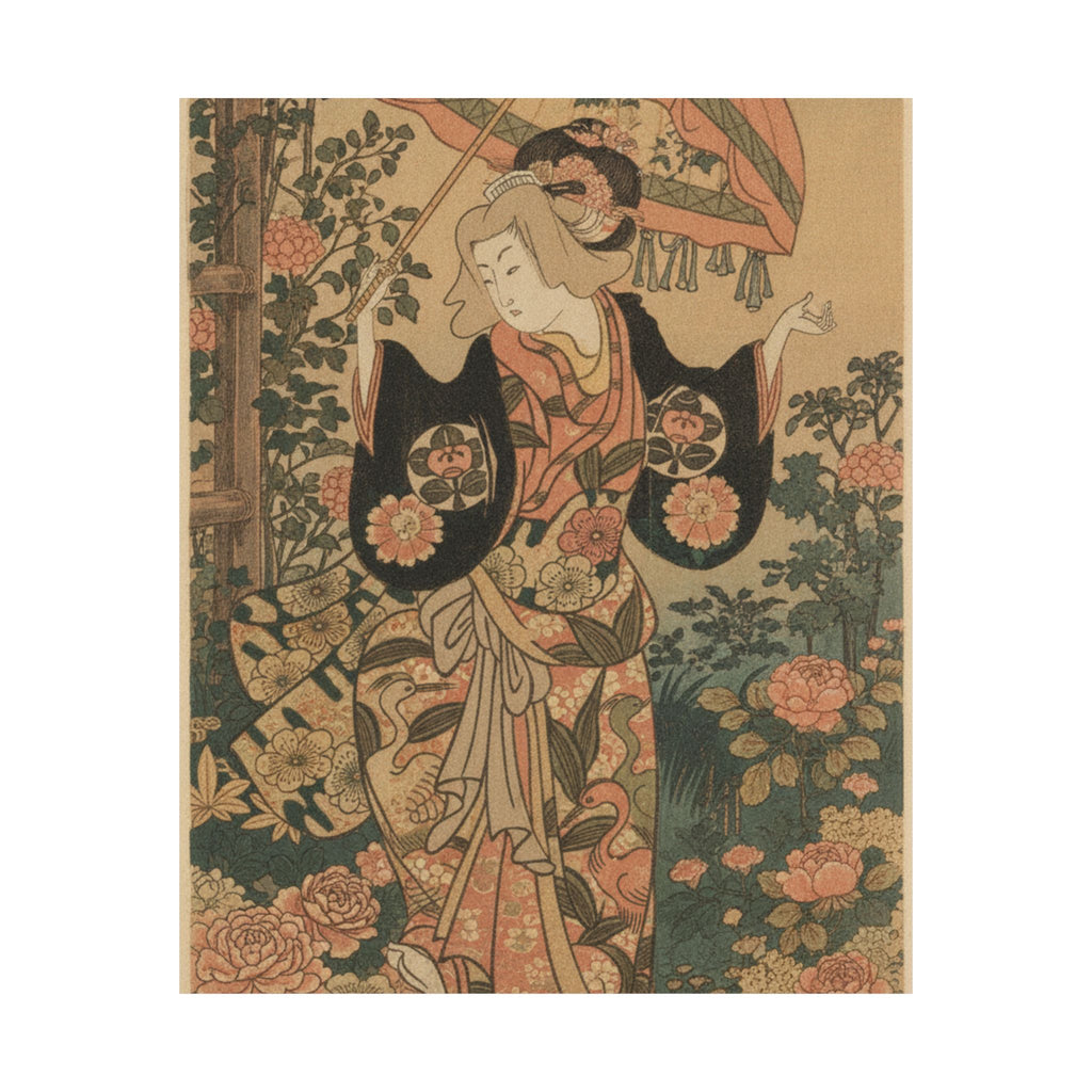 Glitch Culture — The Actor Ichimura Uzaemon Viii 1699–1762 As A Woman With Parasol — Matte Poster