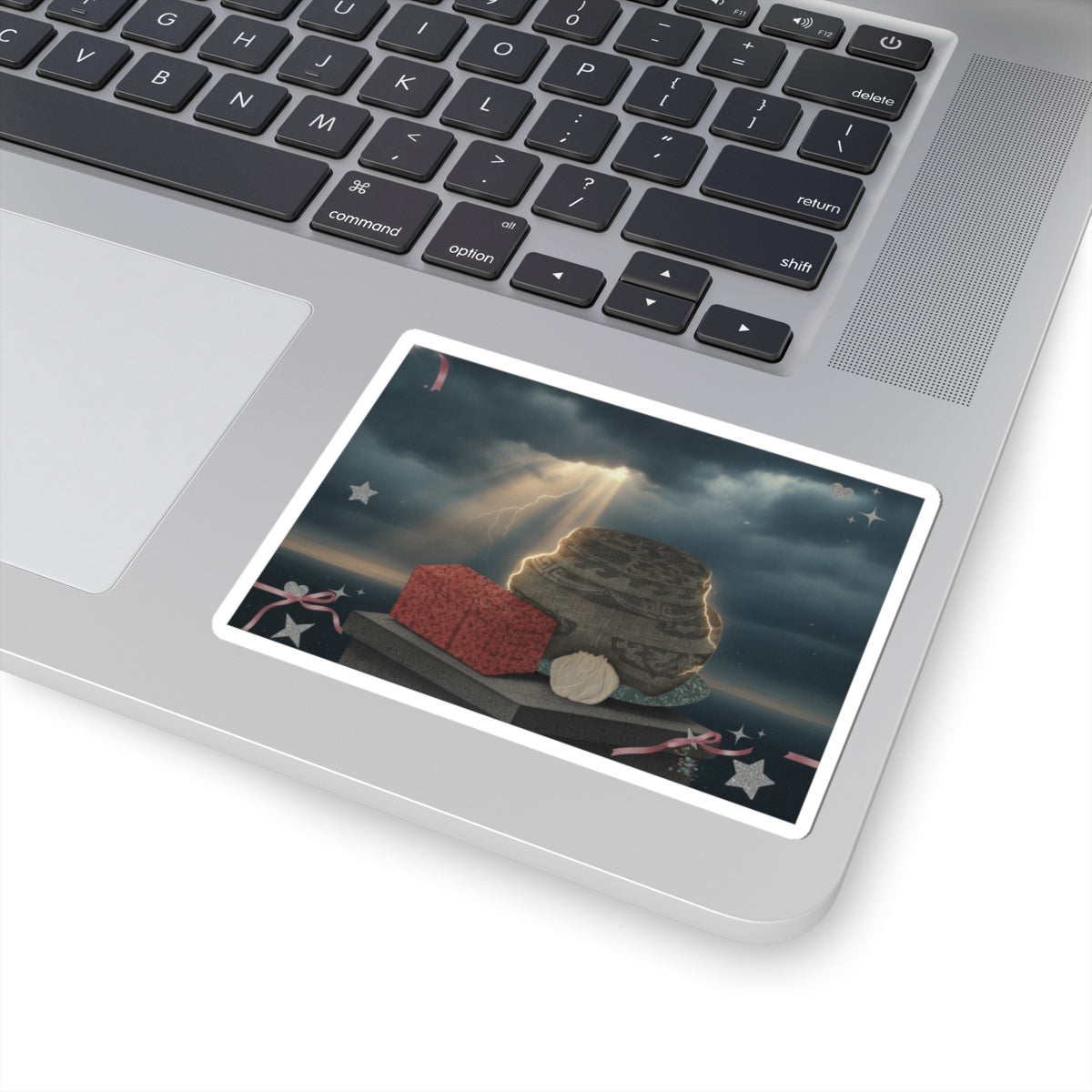 Dramatic Storm — Fire-Holder And Tea-Box — Kiss-Cut Sticker