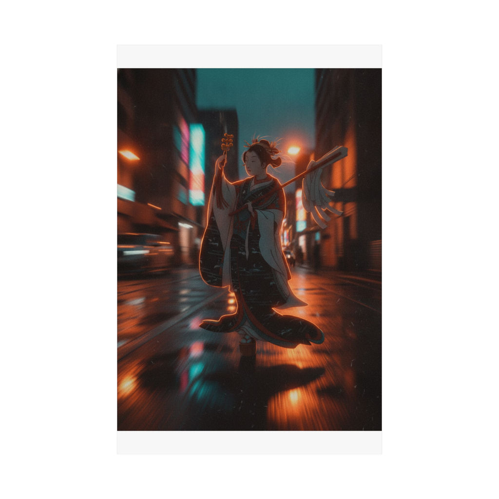 Fast Furious — Girl On Balcony Above Stone Stairway — Matte Poster
