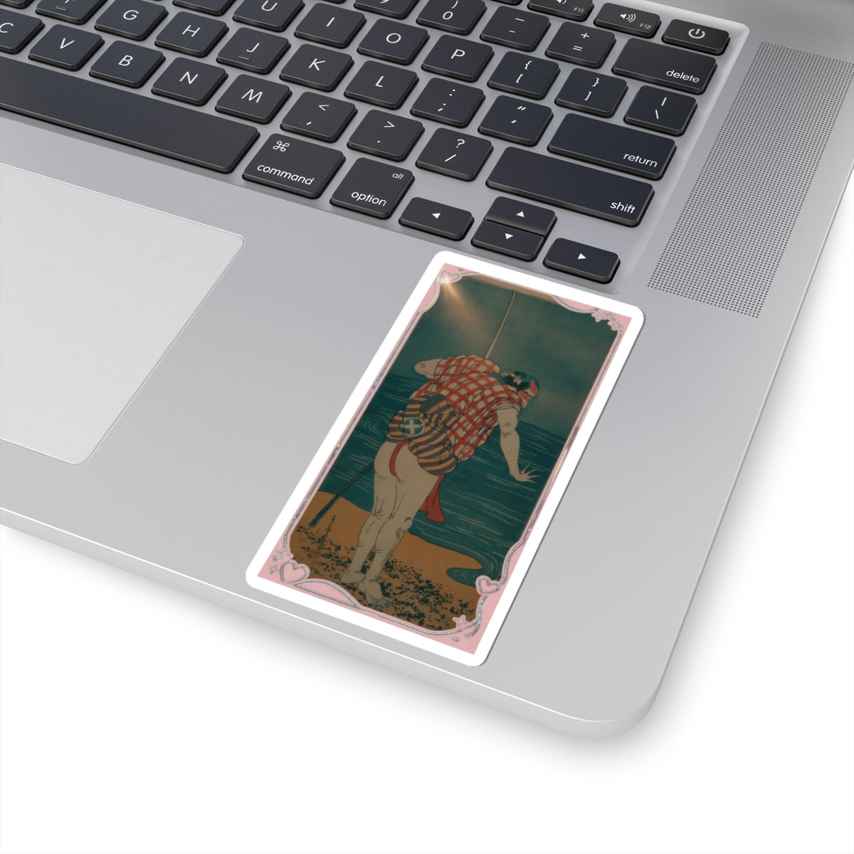 Cinematic — The Actor Otani Hiroemon Iii As Man Ready To Wade Into The Sea With A Drawn Swor — Kiss-Cut Sticker