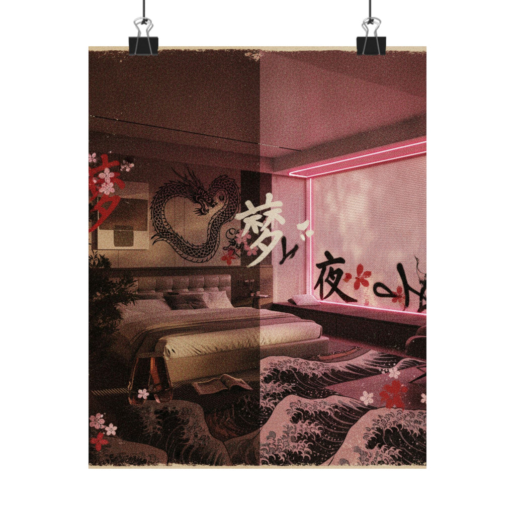 Japanese Street — Bedroom — Matte Poster