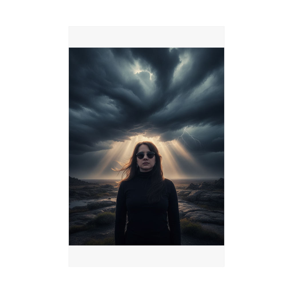 Dramatic Storm — Person — Matte Poster