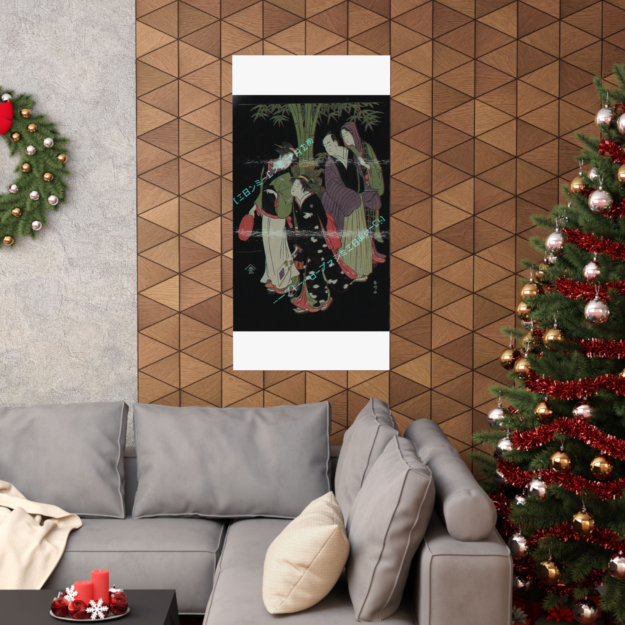 Glitch Culture — Kabuki Actors Segawa Kikunojō Iii And Ichikawa Monnosuke Ii And Two Courtesans C — Matte Poster