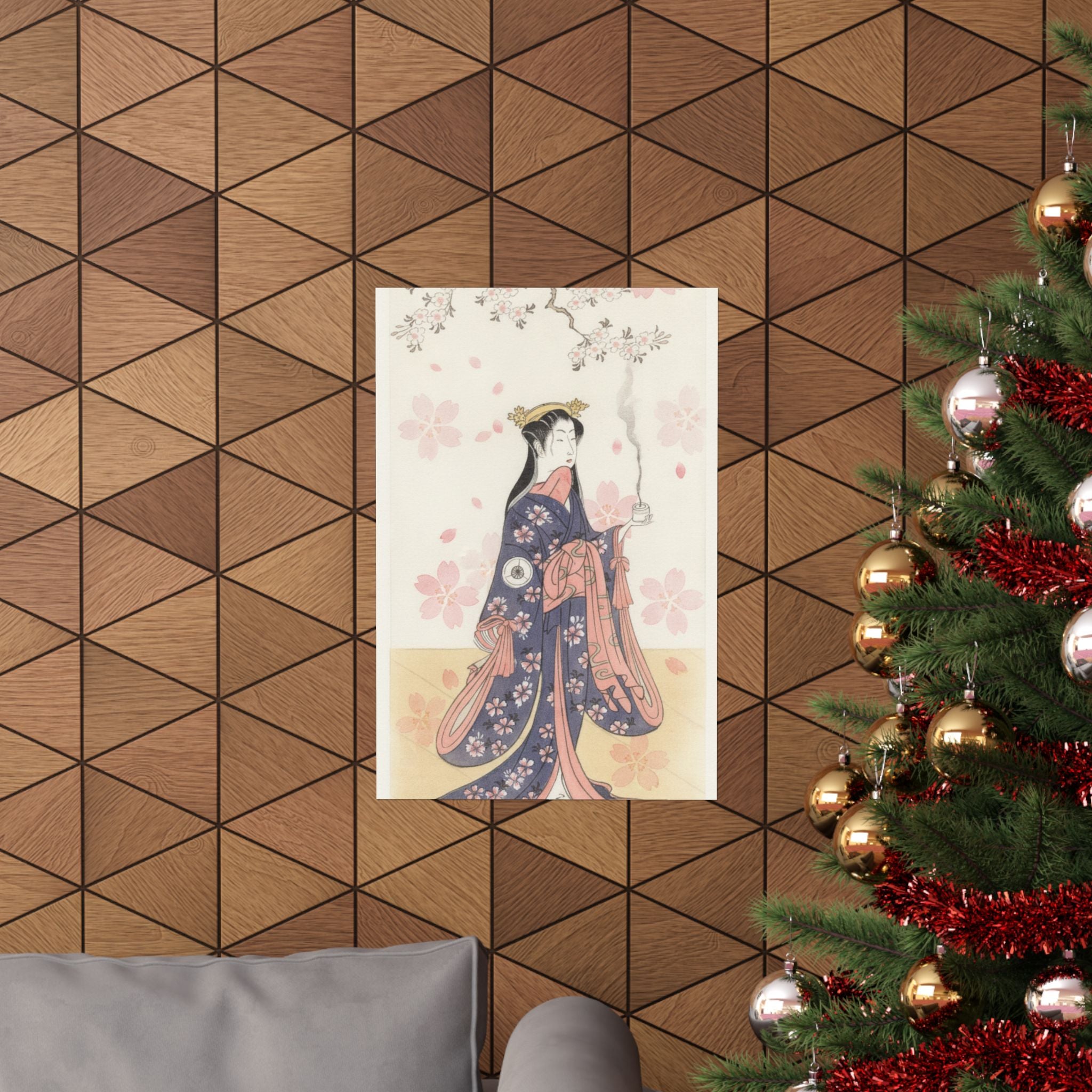 Watercolor — The Actor Iwai Hanshirō Iv As Sakura Hime, The Cherry Princess — Matte Poster