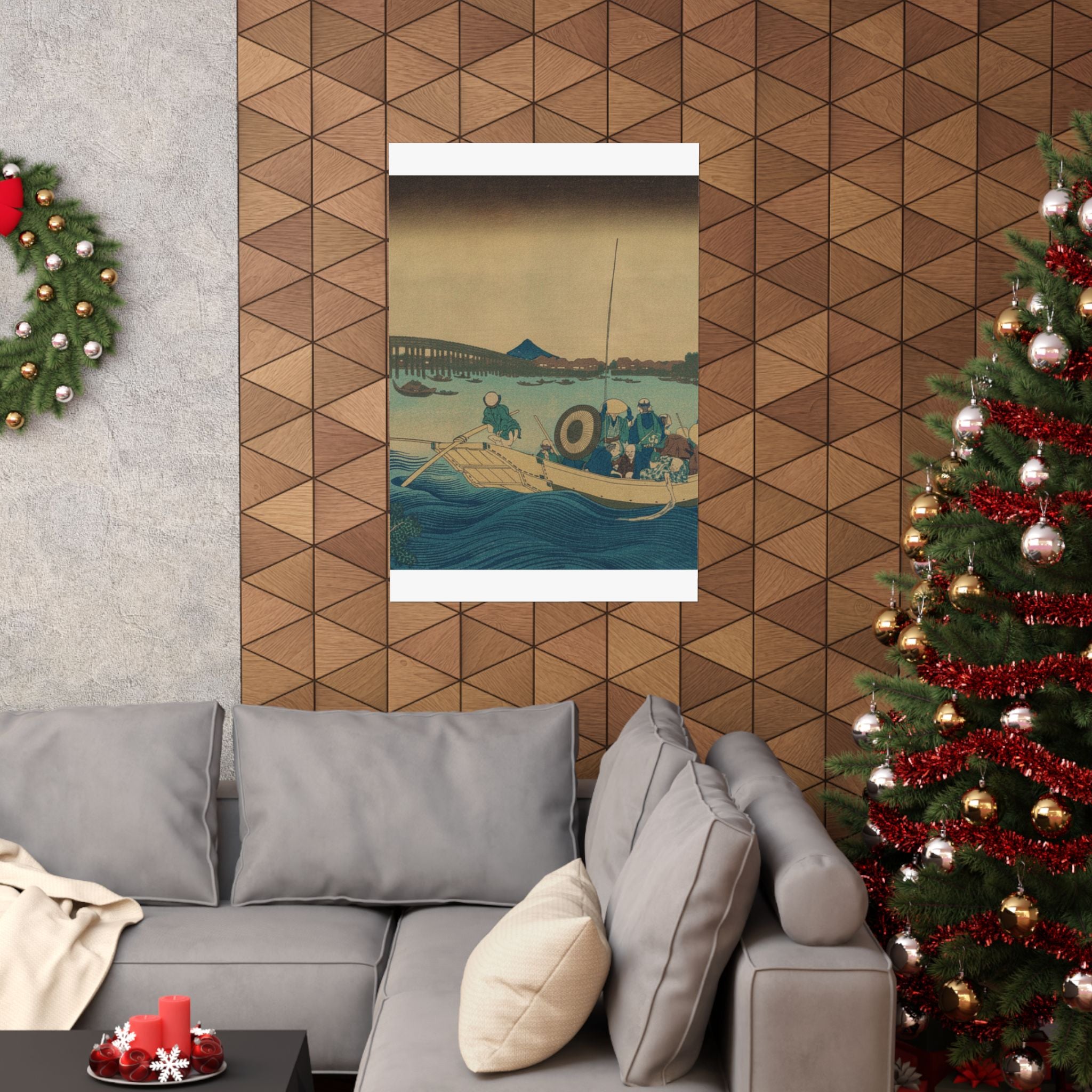 Cinematic — Viewing The Sunset Over Ryōgoku Bridge From The Onmayagashi Embankment (Onmayaga — Matte Poster