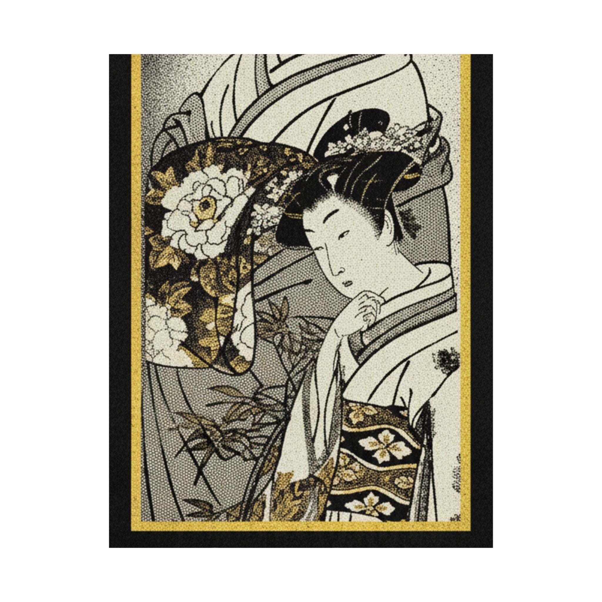 Streetwear Collage — Oiran And Attendant Out For A Stroll — Matte Poster