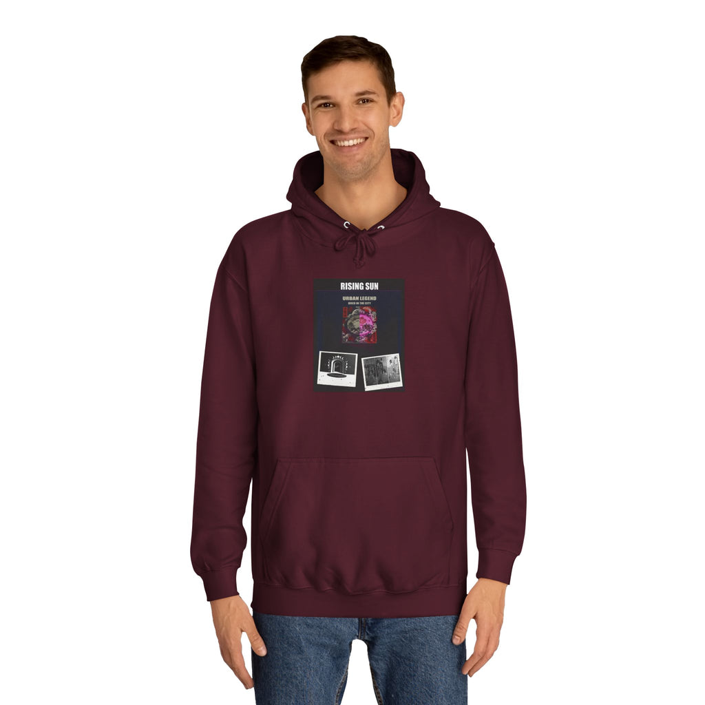 RISING SUN Magenta Night Poster Collage Hoodie