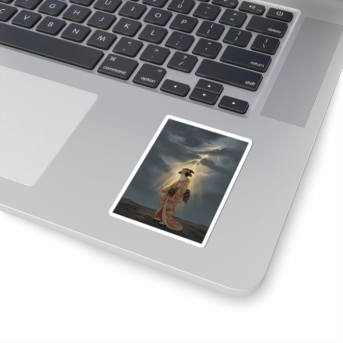 Dramatic Storm — Nakayama Tomisaburō As Miyagino In The Play "Katakiuchi Noriyaibanashi" — Kiss-Cut Sticker