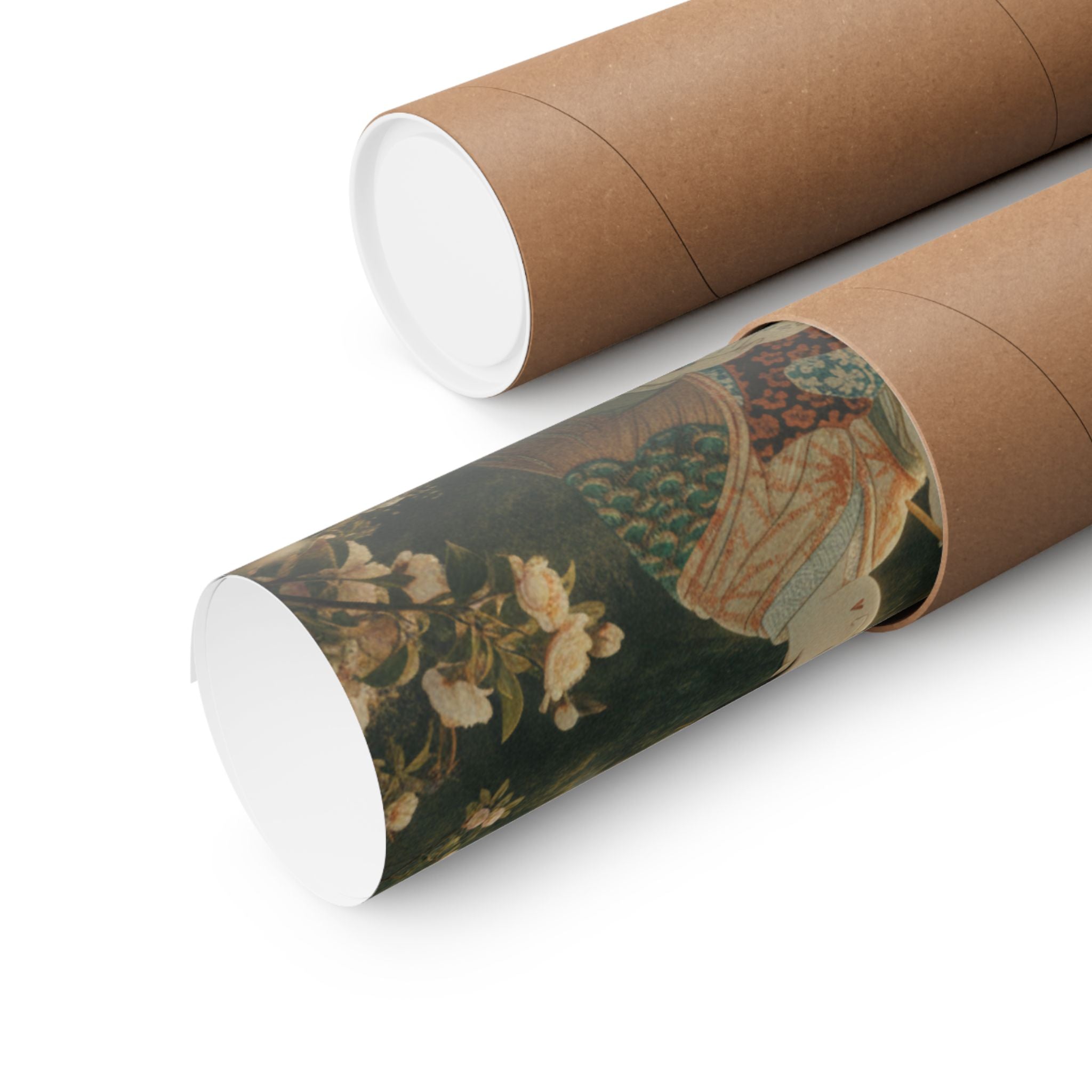 Scenic Nature — Courtesan With Book And Hair-Pin — Matte Poster