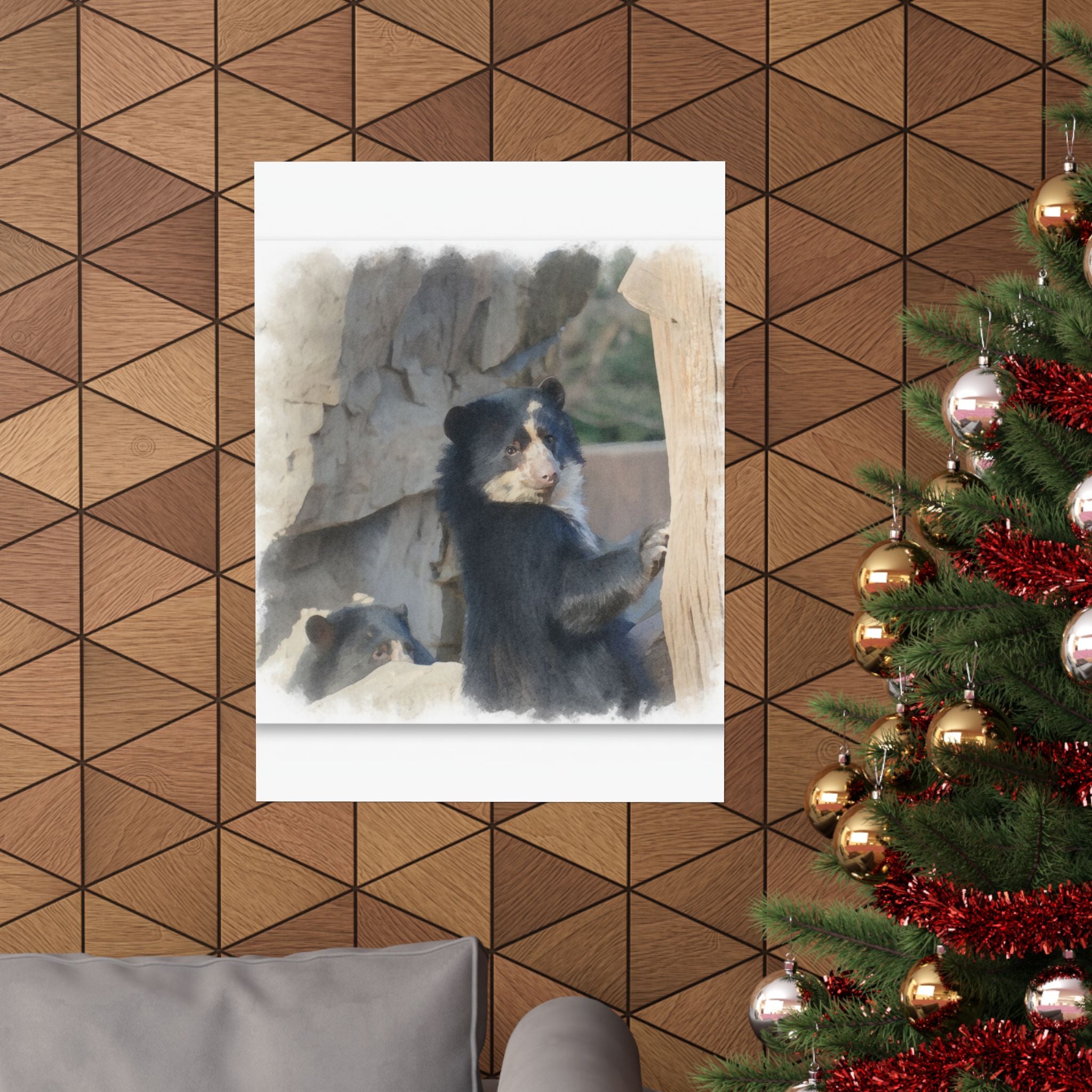 Watercolor — Bear — Matte Poster
