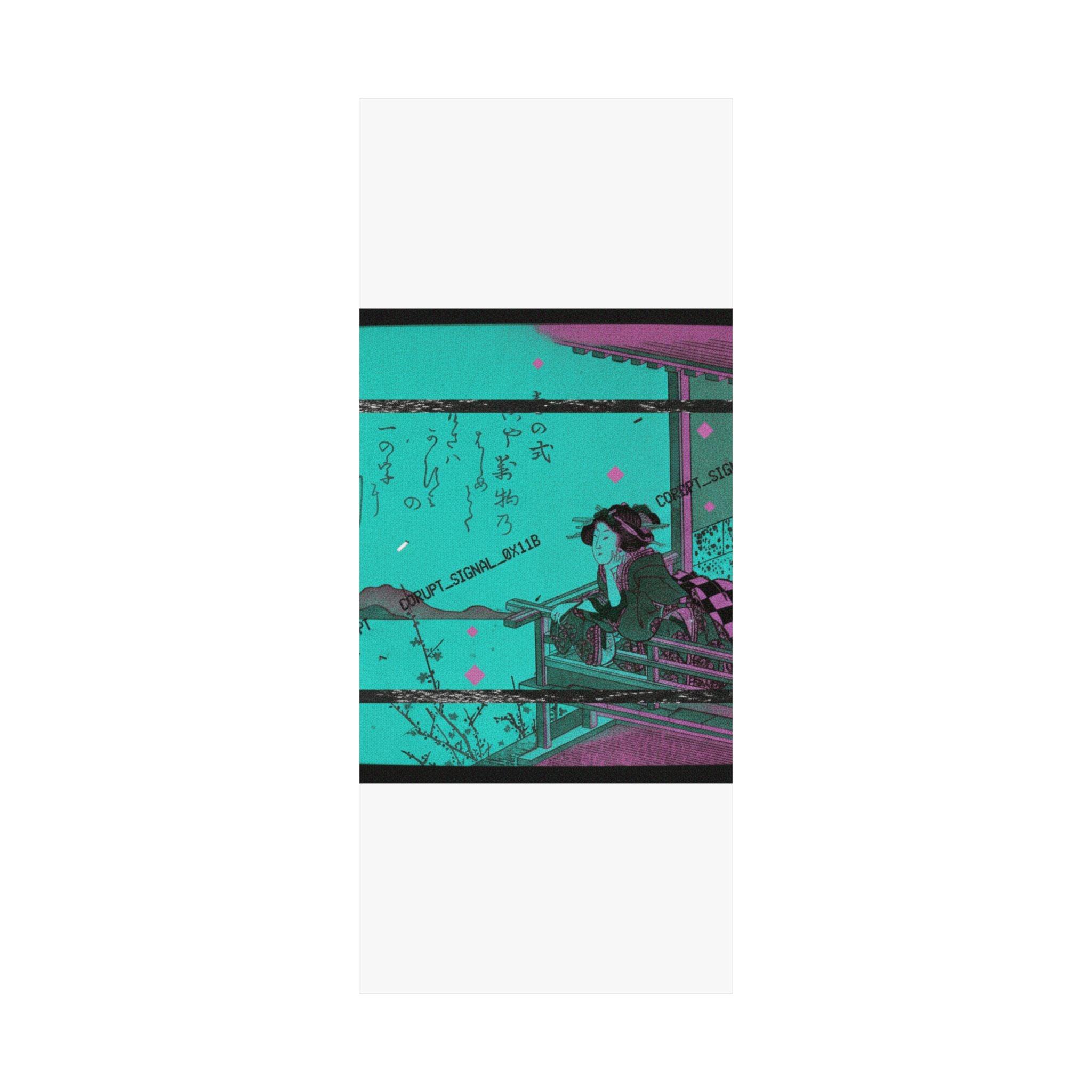 Glitch Culture — Courtesan Leaning On The Railing Of A Veranda — Matte Poster