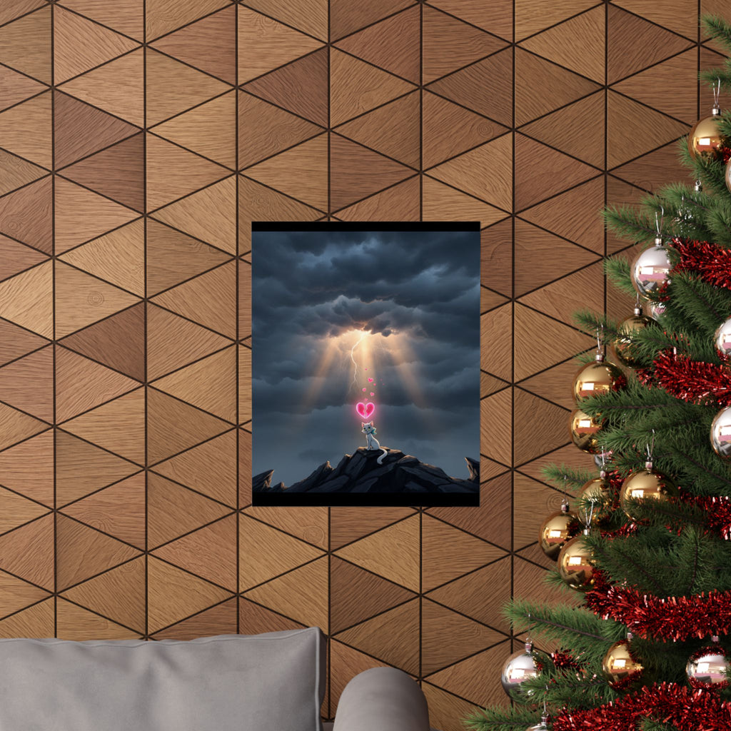 Dramatic Storm — Cat — Matte Poster