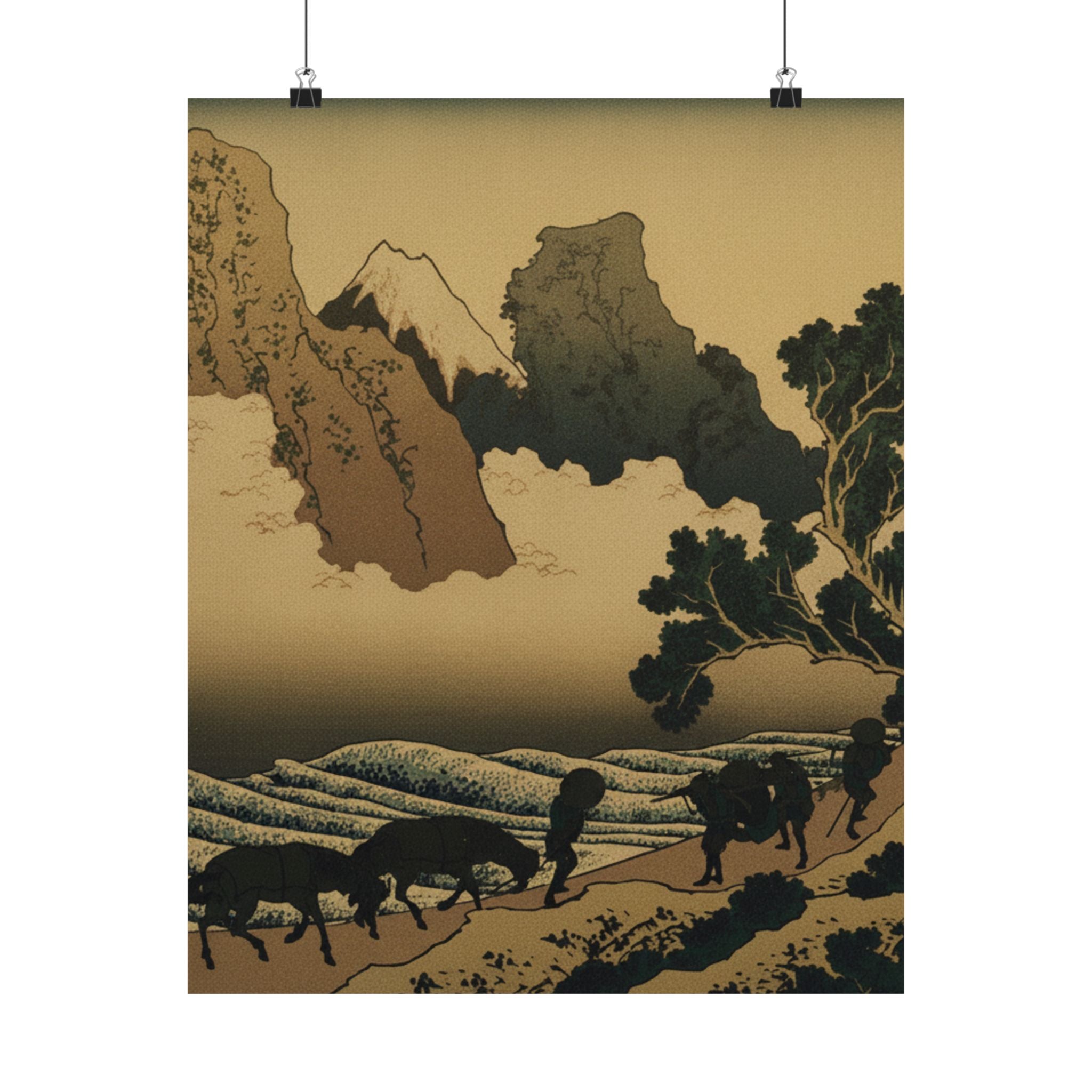 Scenic Nature — View From The Other Side Of Fuji From The Minobu River (Minobugawa Ura Fuji), Fr — Matte Poster