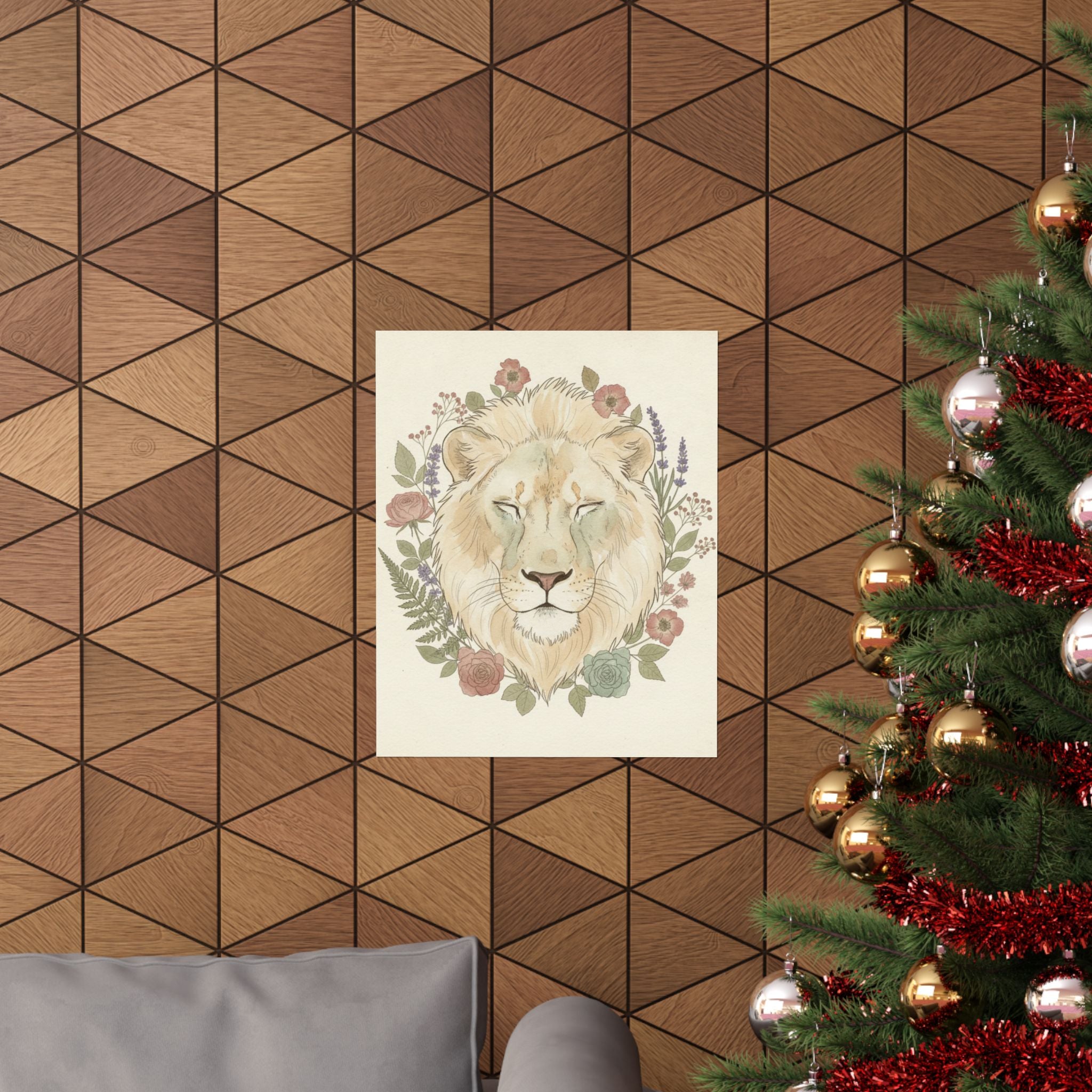 Botanical — Lion — Matte Poster