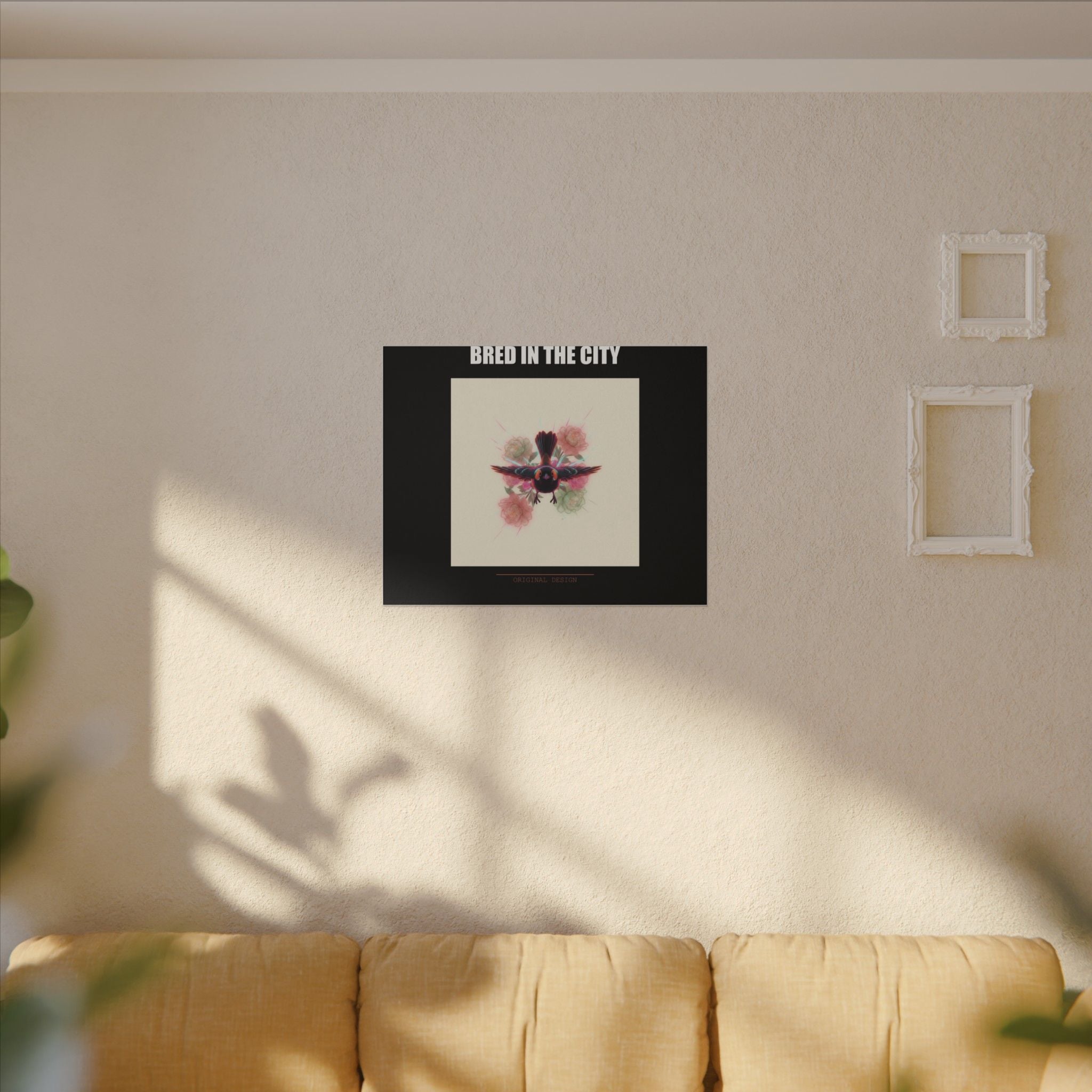 BRED IN THE CITY Flying Bird & Roses Matte Canvas