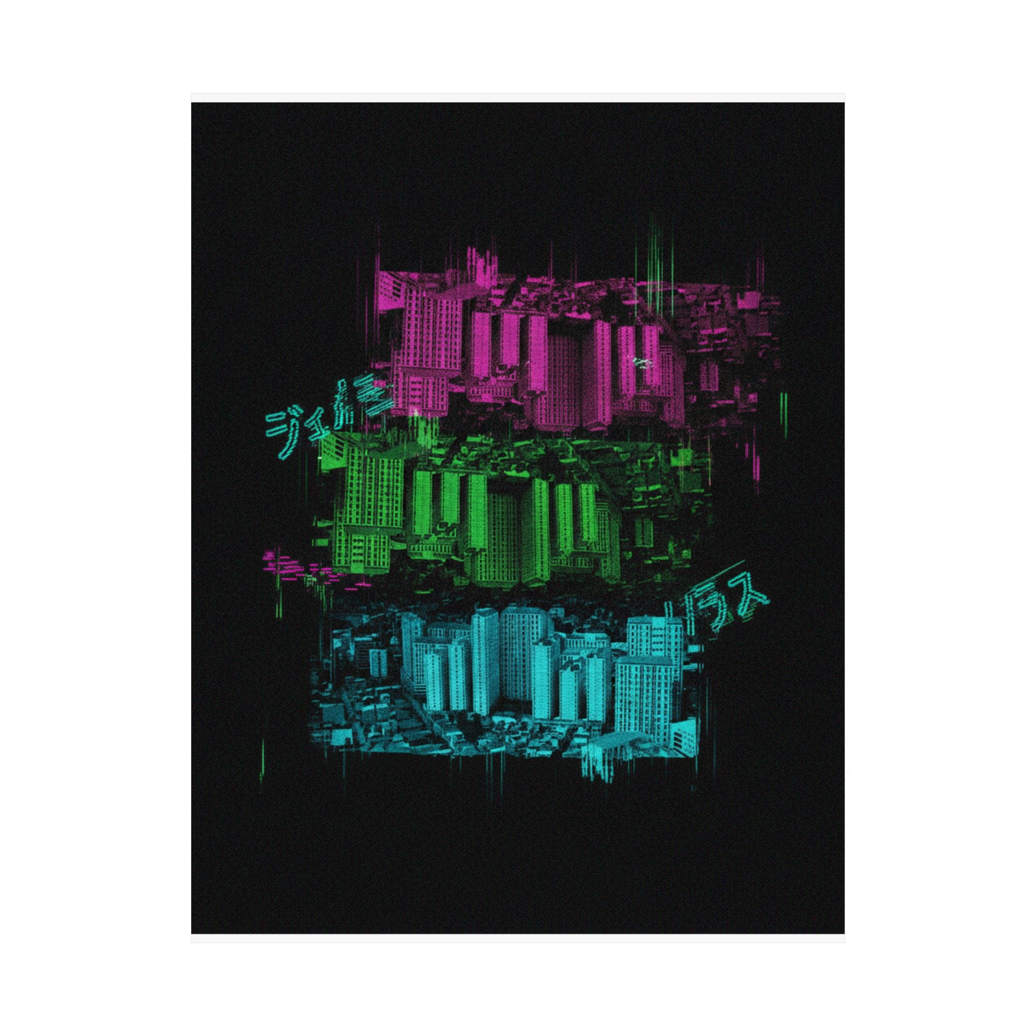 Glitch Culture — Cityscape — Matte Poster