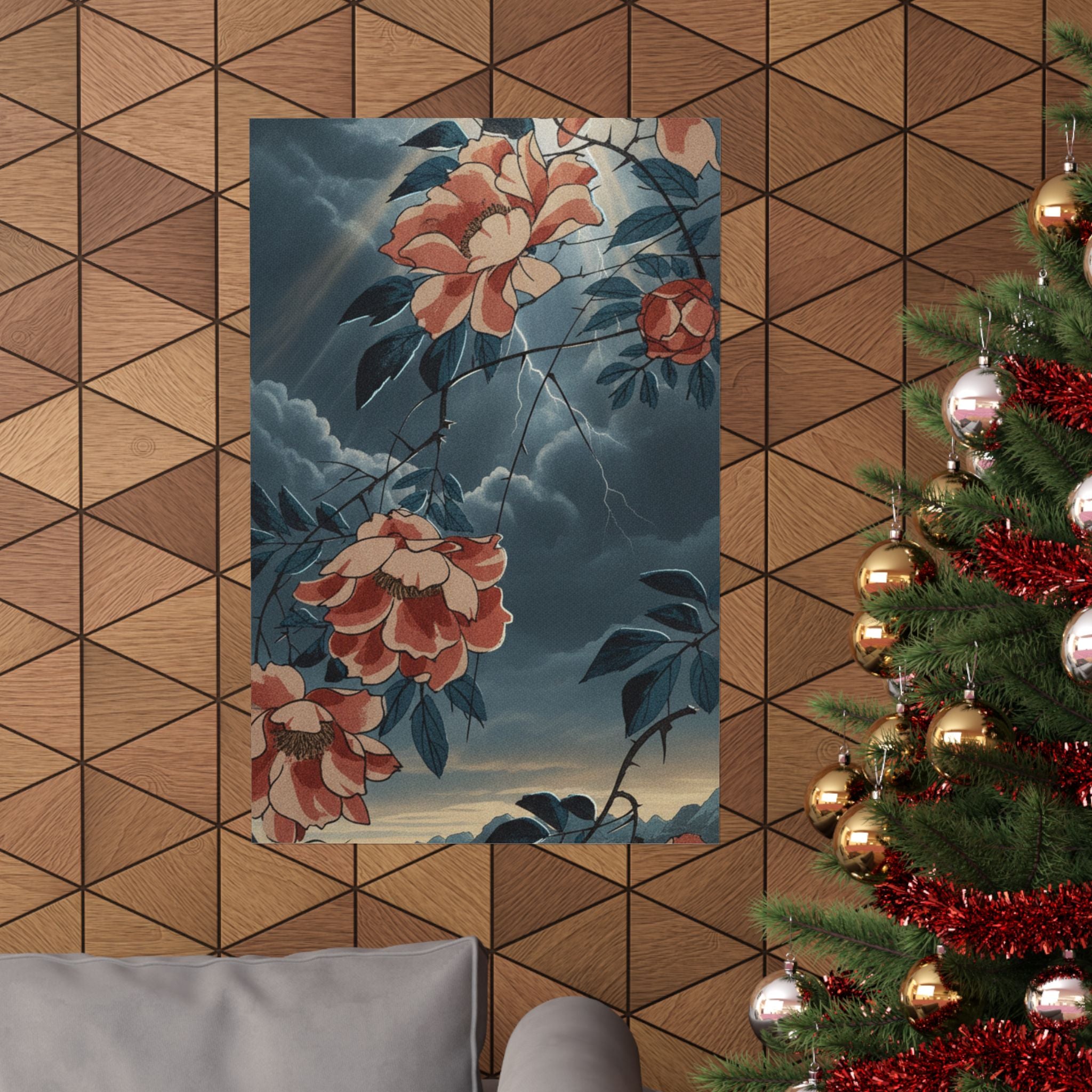 Dramatic Storm — Rose — Matte Poster