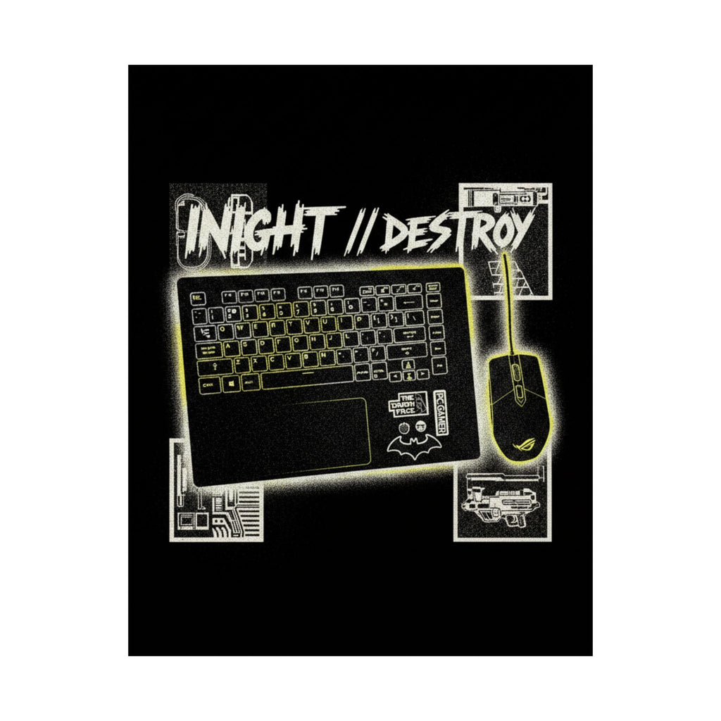 Streetwear Collage — Keyboard — Matte Poster
