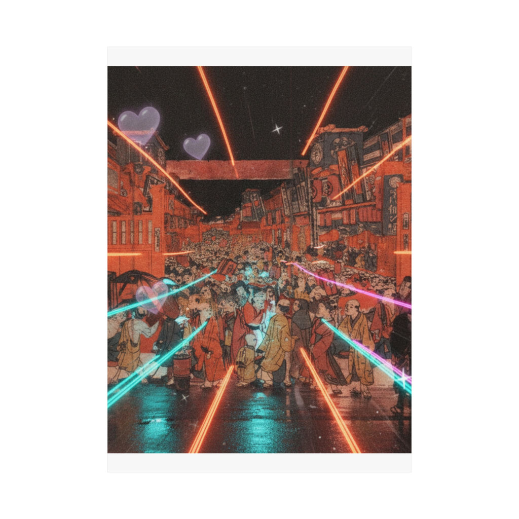 Fast Furious — Sakaichō Fukiyachō Kaomise Yoshibai No Zu — Matte Poster