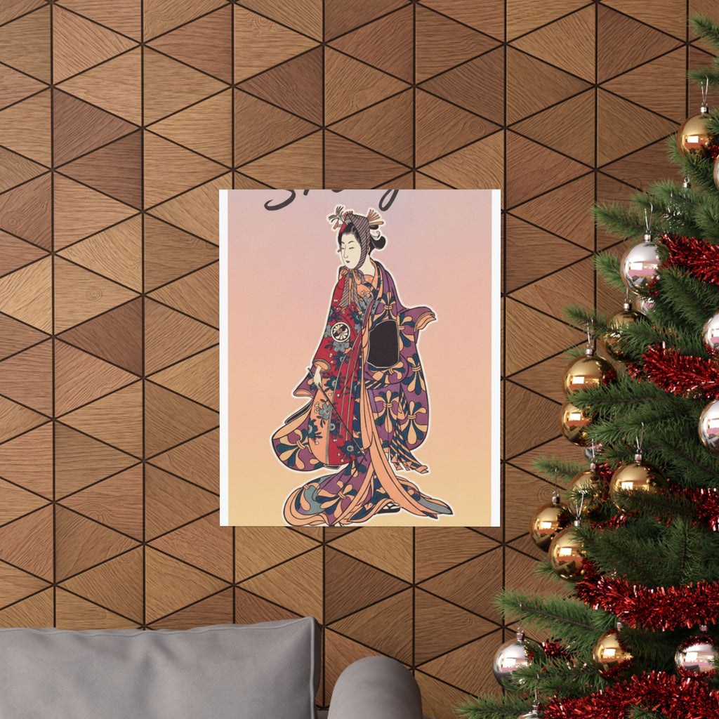 Affirmation — Segawa Kikunojō Ii As A Woman Standing — Matte Poster
