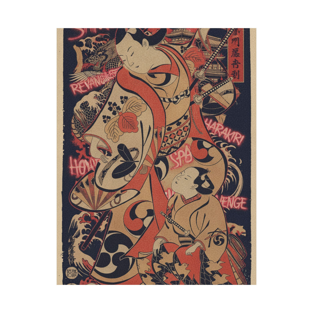 Japanese Street — The Actor Yoshizawa Ayame As A Samurai — Matte Poster