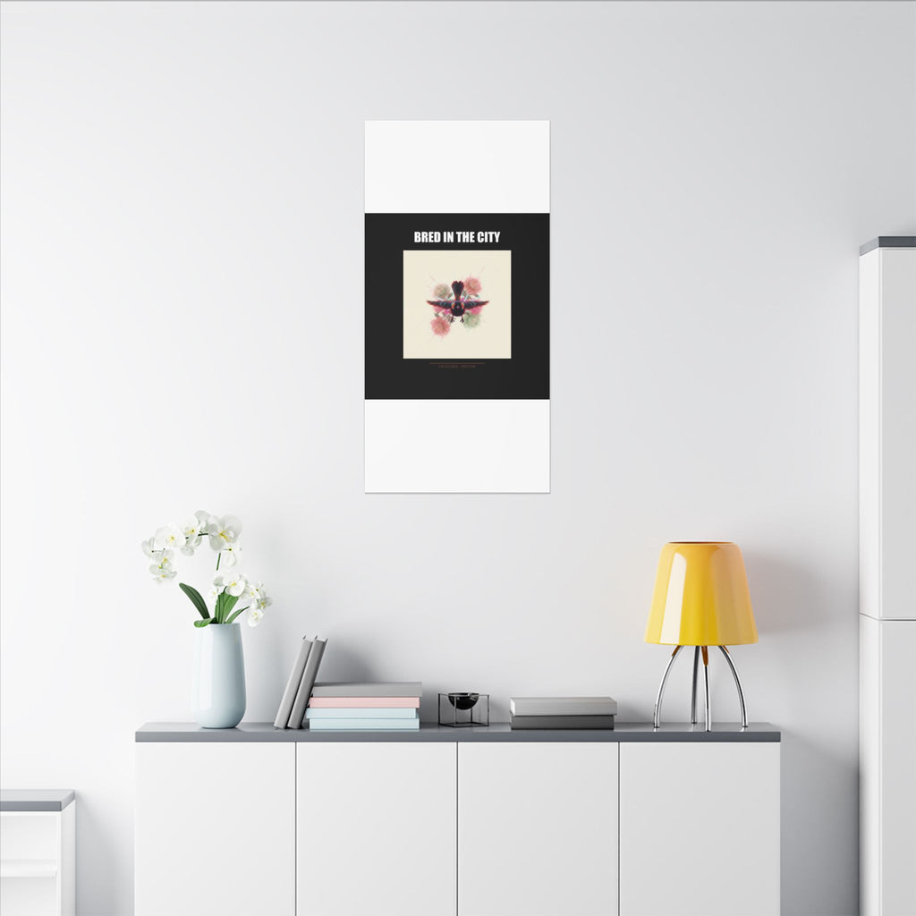 BRED IN THE CITY Flying Bird & Roses Matte Canvas